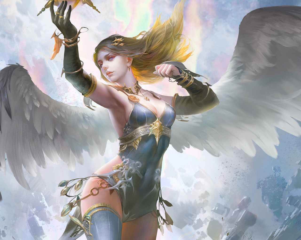 fantasy girl, with, wings