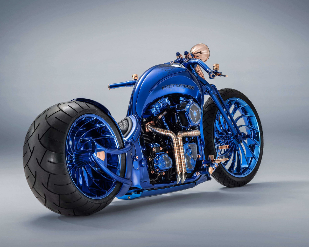 harley davidson, luxury, blue, chopper