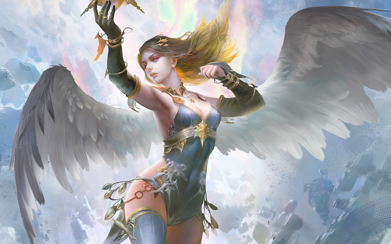 fantasy girl, with, wings