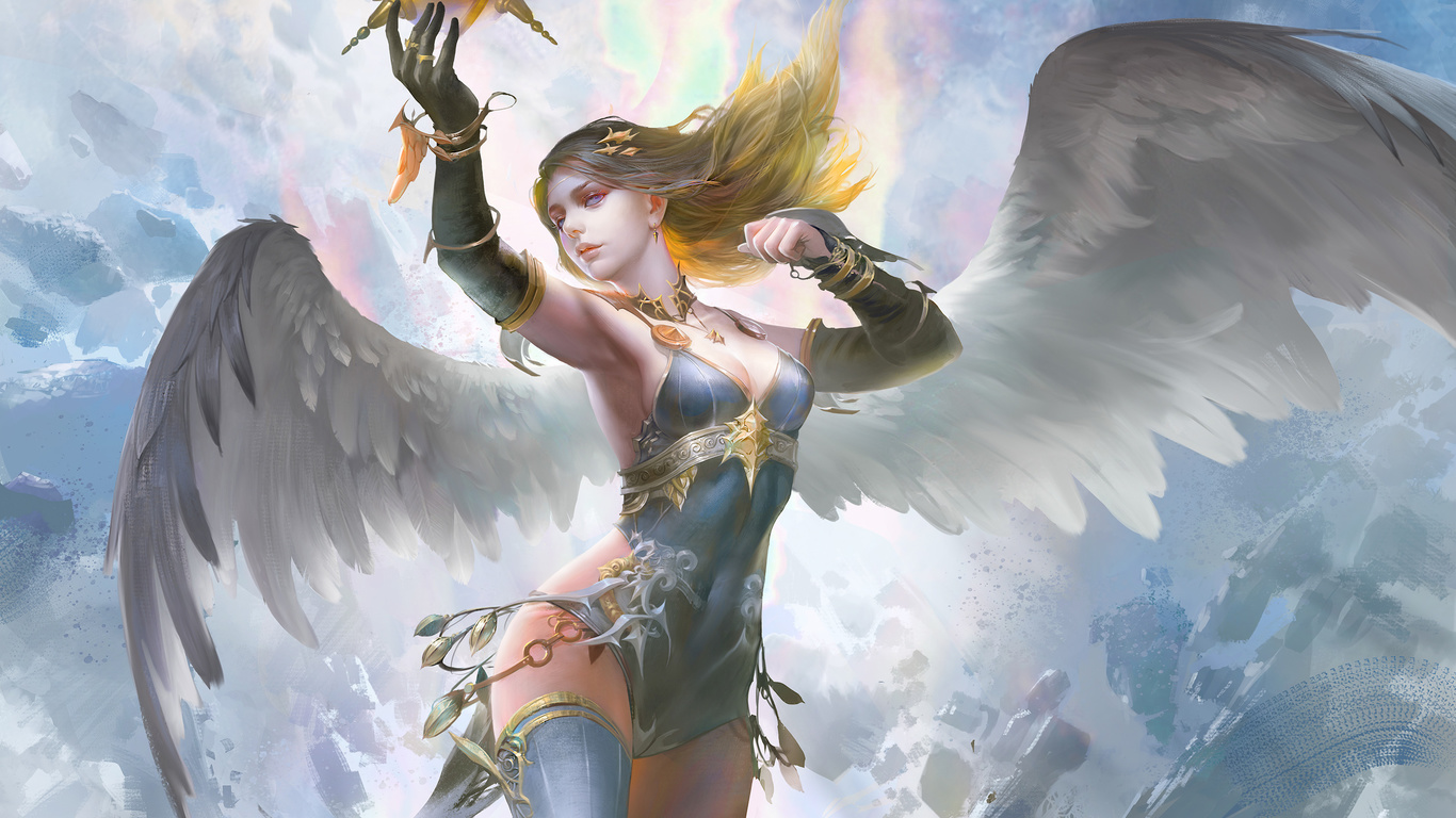 fantasy girl, with, wings