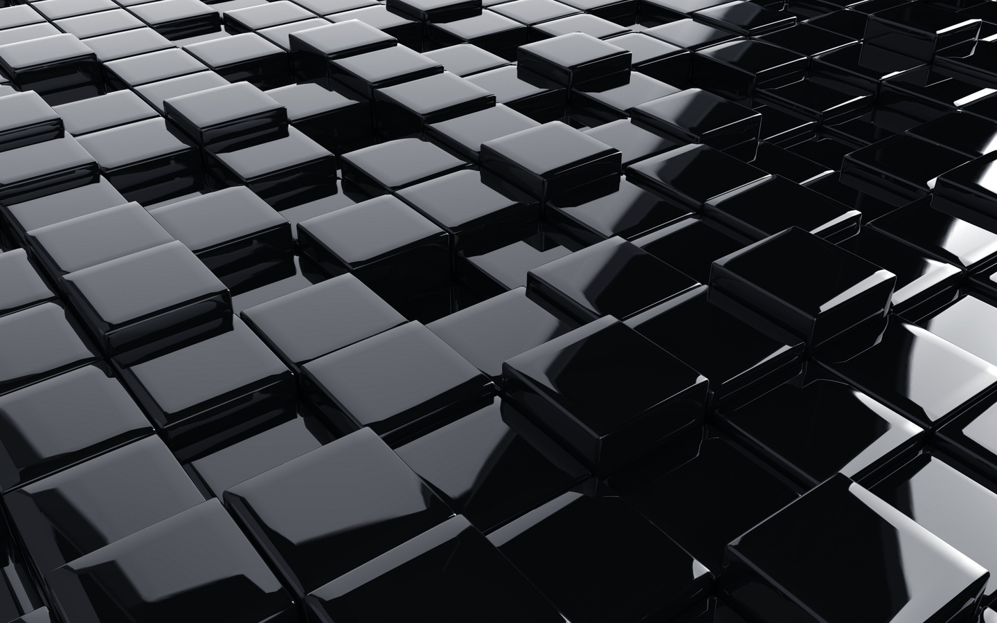 3d, black, cubes