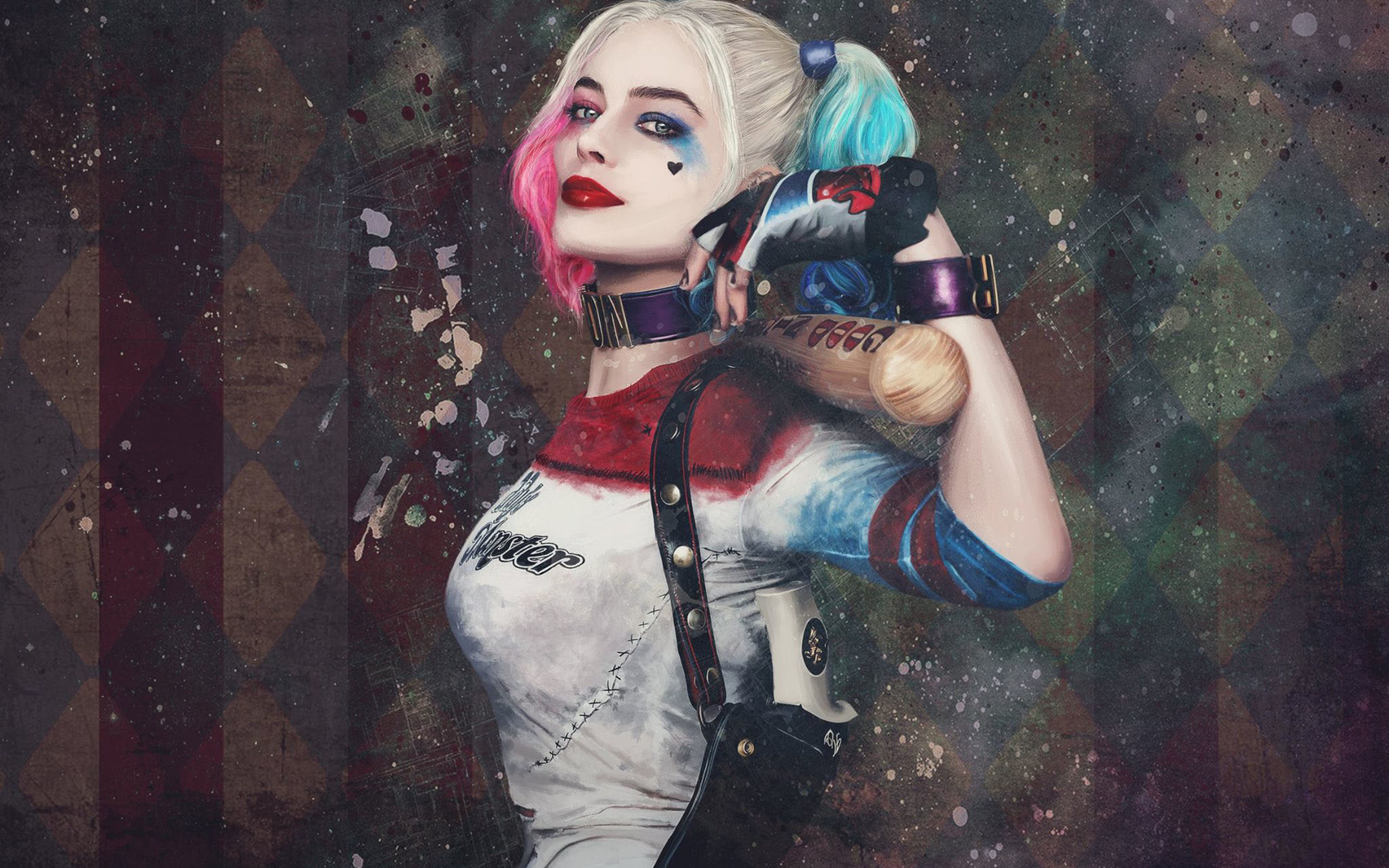 paint, art, harley quinn