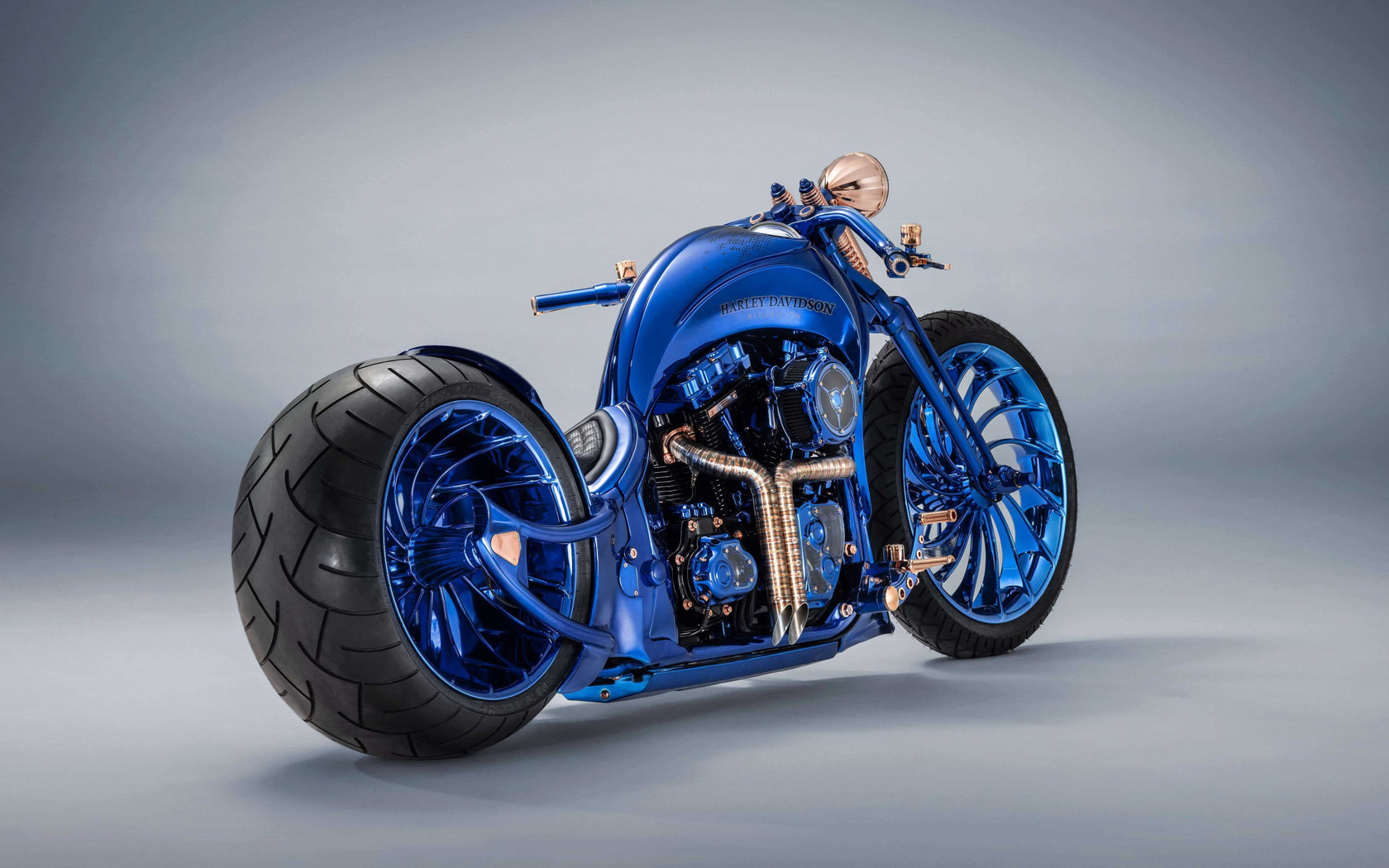 harley davidson, luxury, blue, chopper