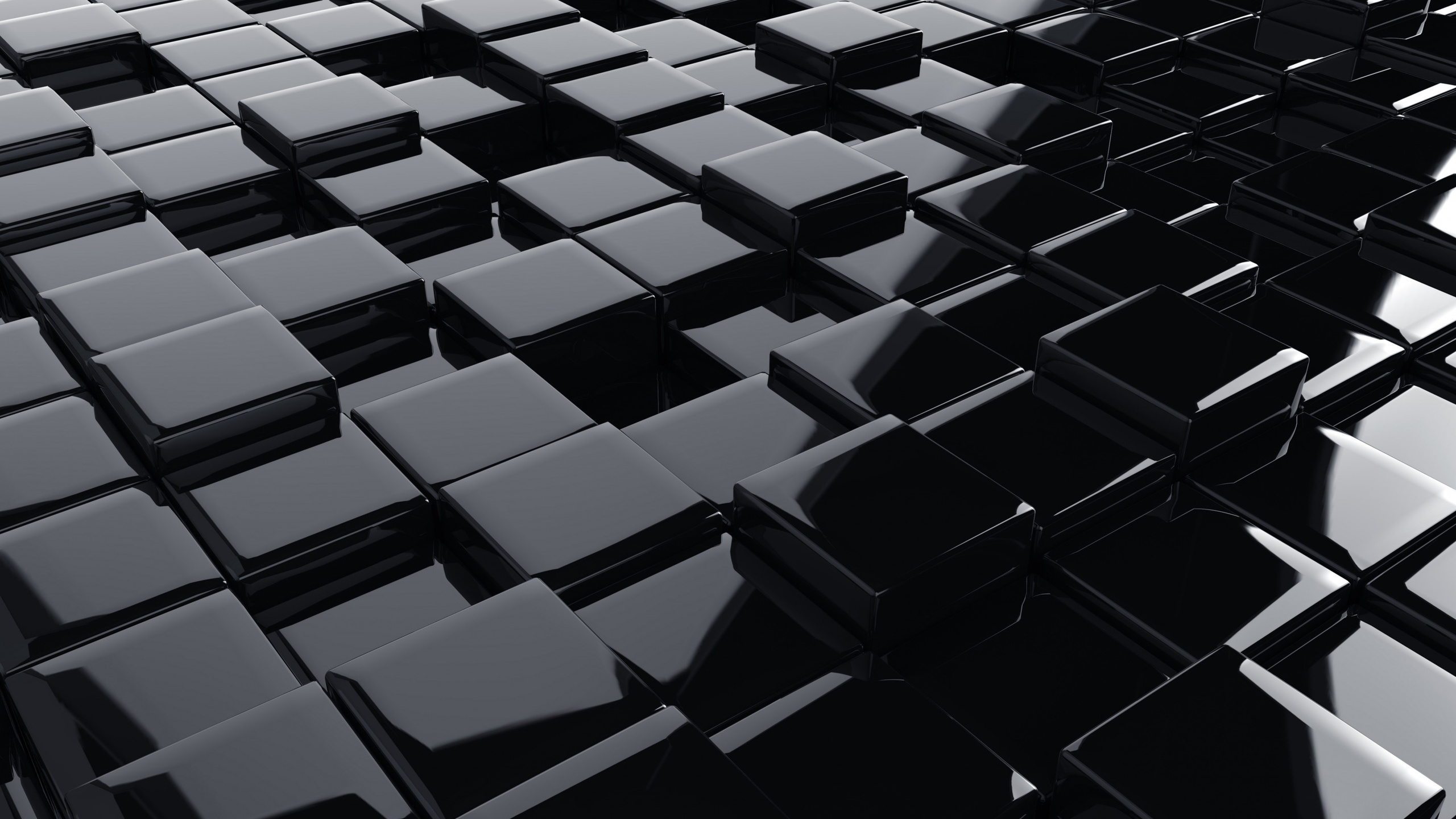 3d, black, cubes