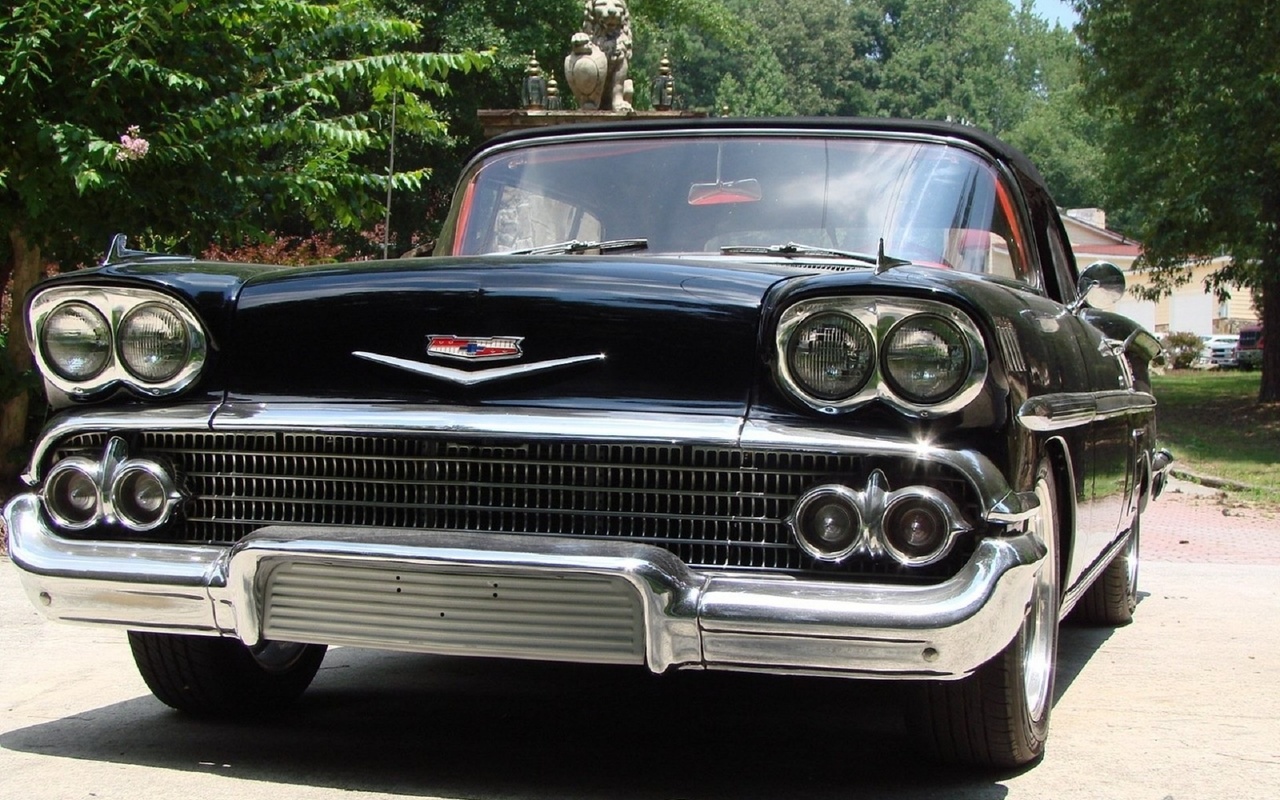 chevrolet, coupe, 1958, retro