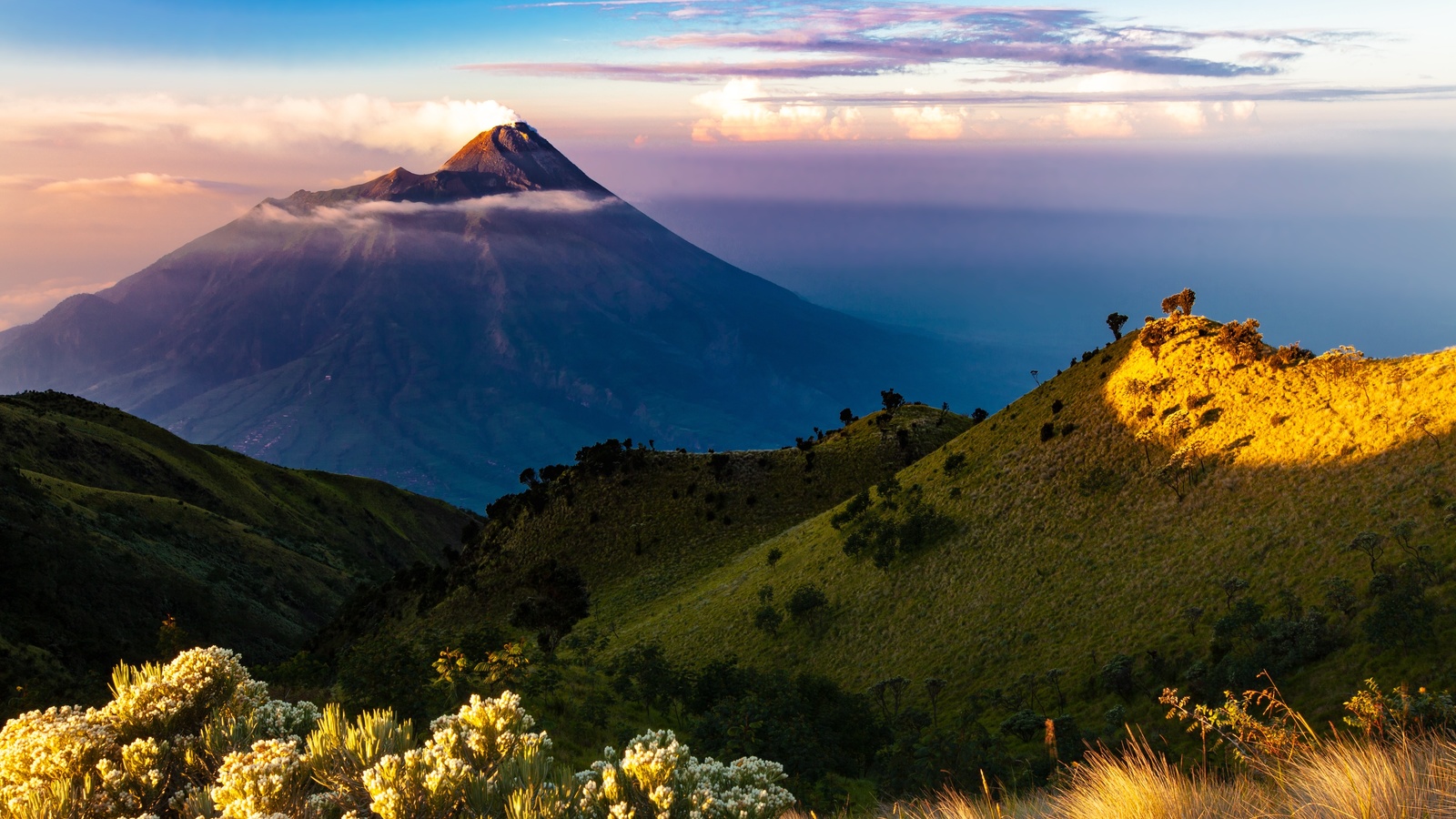 volcano, java, island