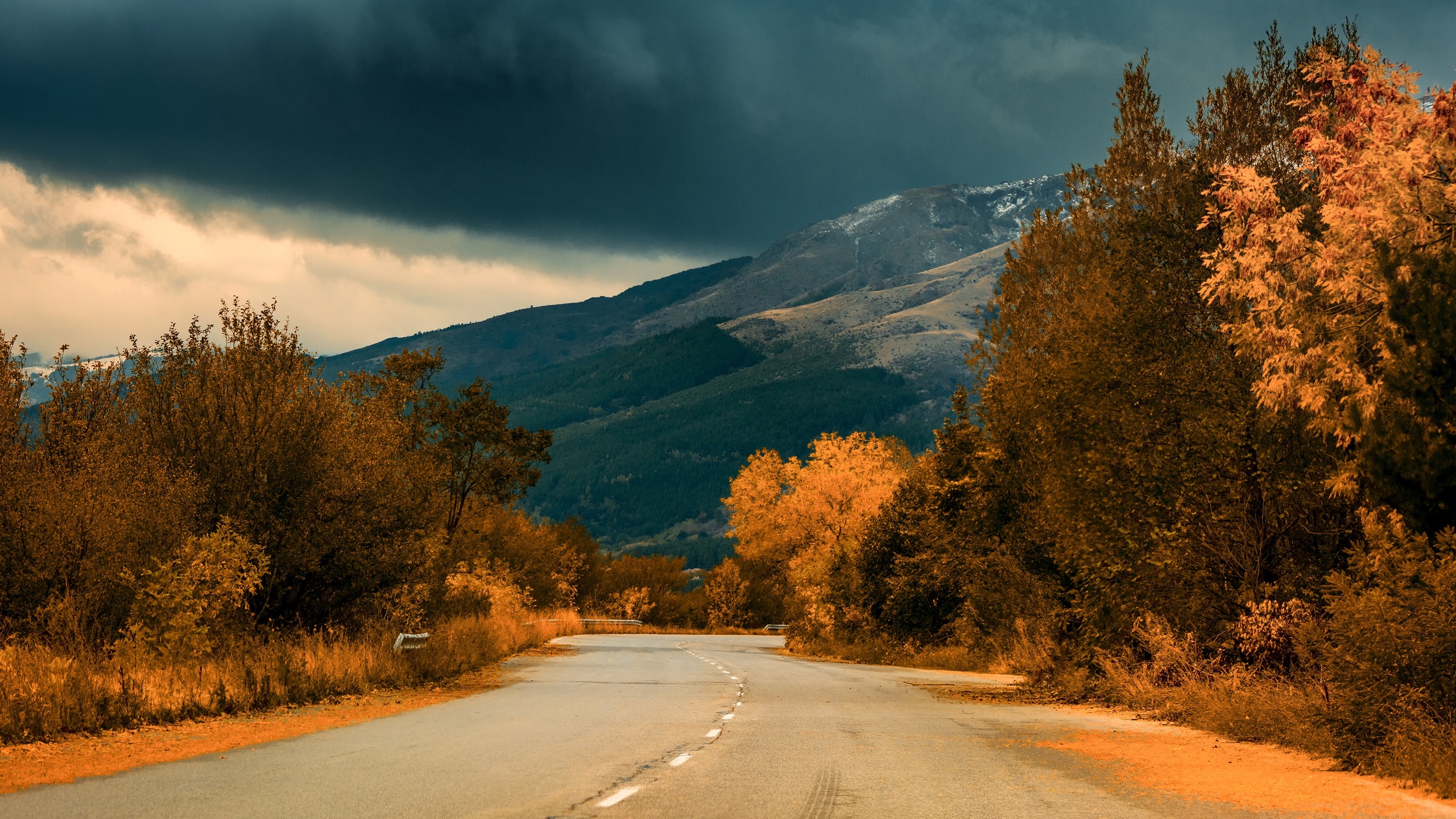 Осень дорога горы