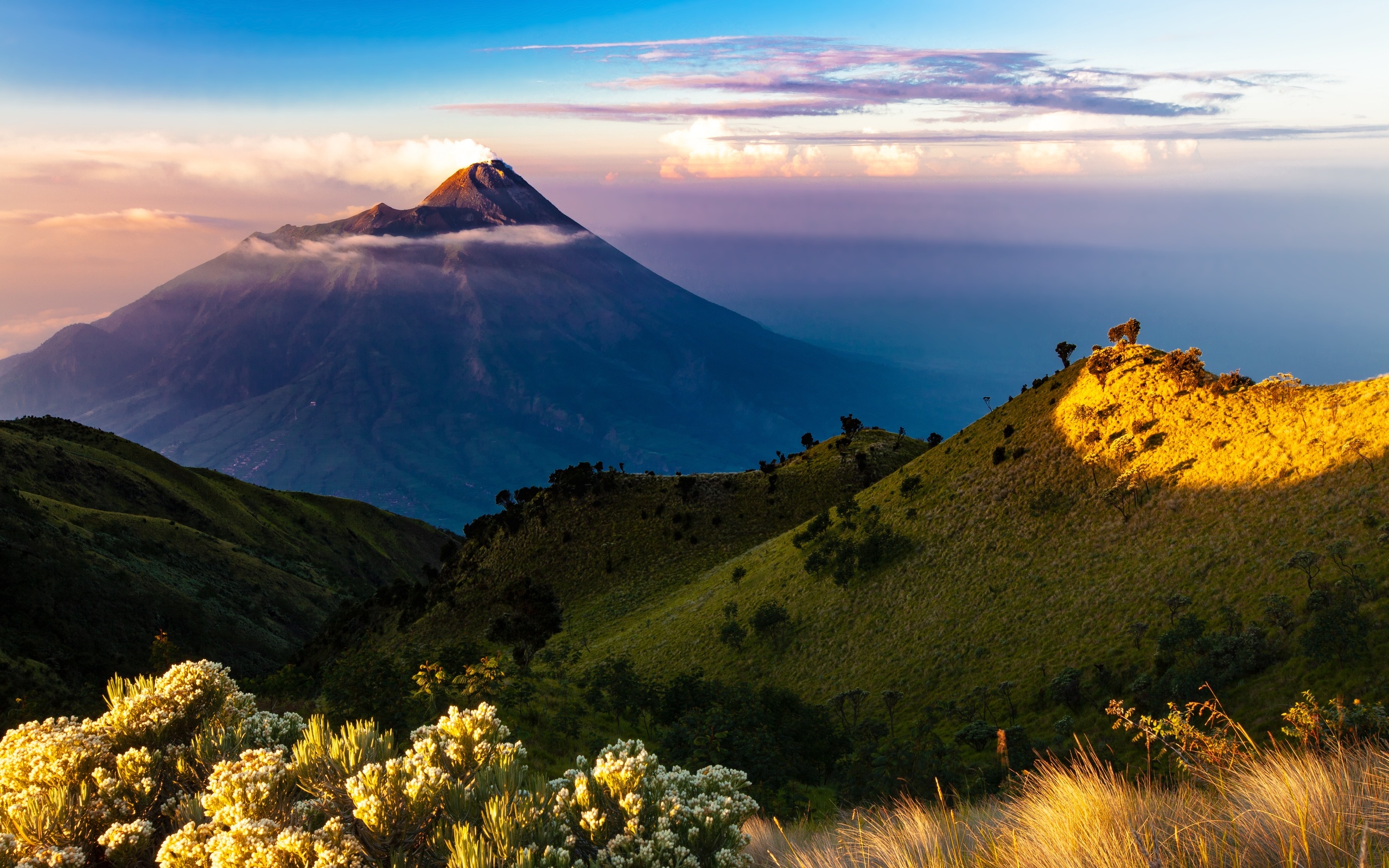 volcano, java, island