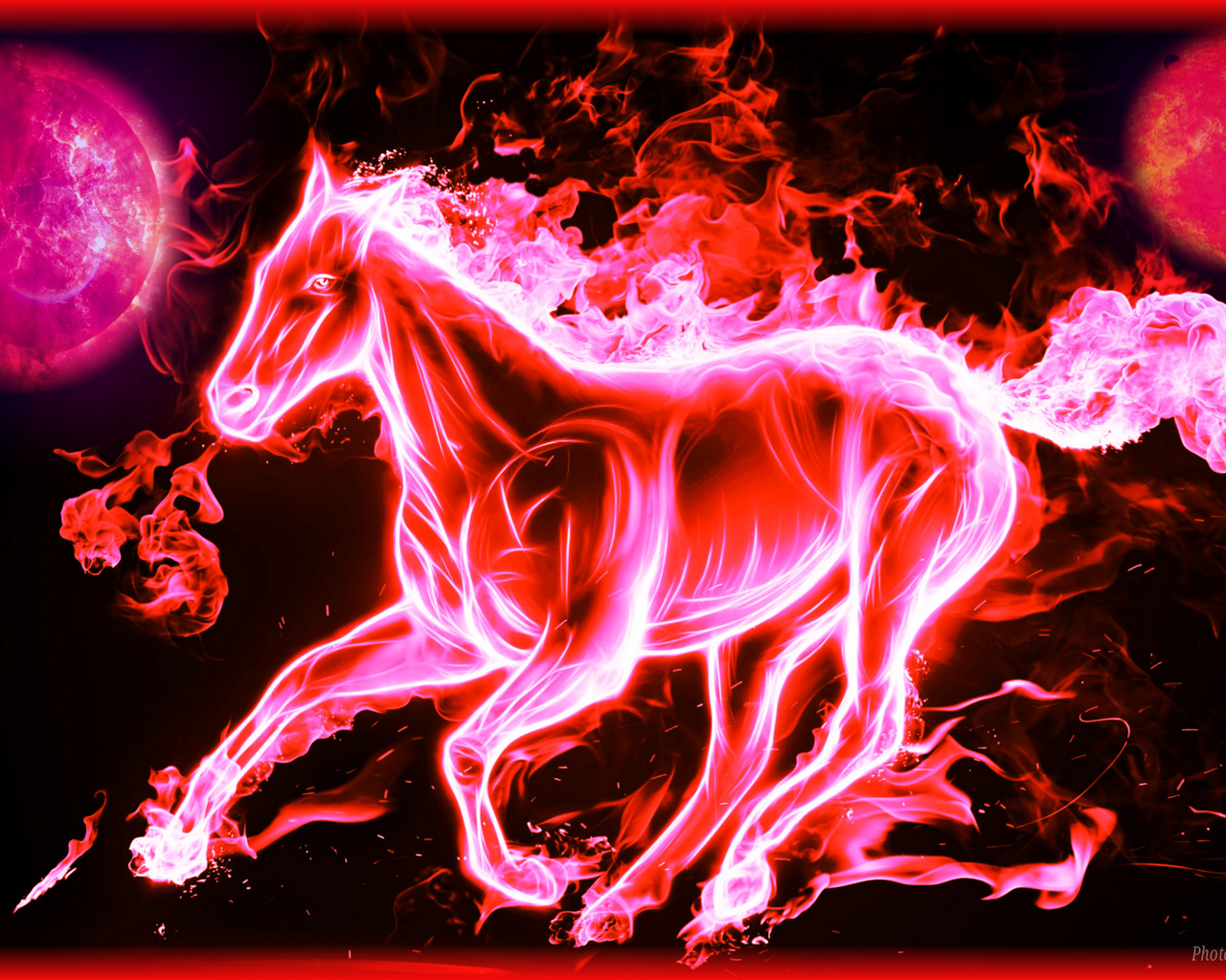 Красная Огненная лошадь