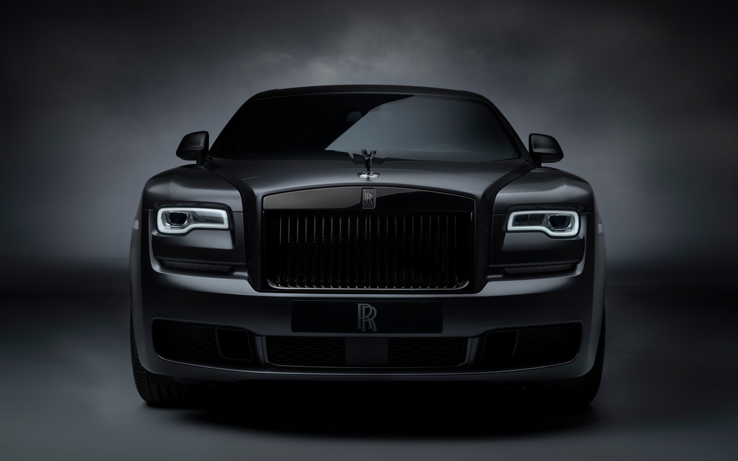 rolls royce, ghost, black, badge,  