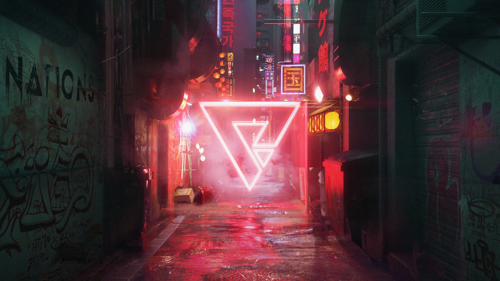 cyberpunk, neon, , 