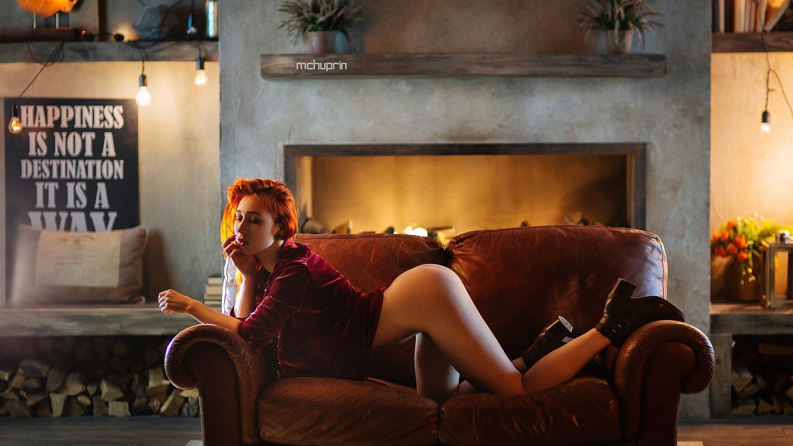 Girl Sitting On Sofa Works On Stock Vector (Royalty Free) 769335463 | Shutterstock
