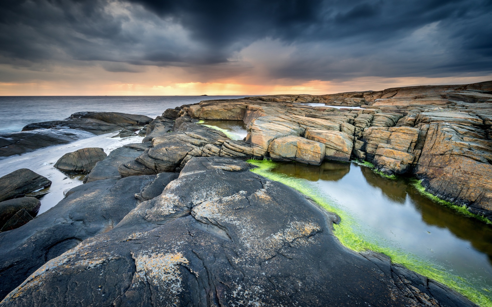 , , , , , , the sky, clouds, stones, sea, horizon, coast