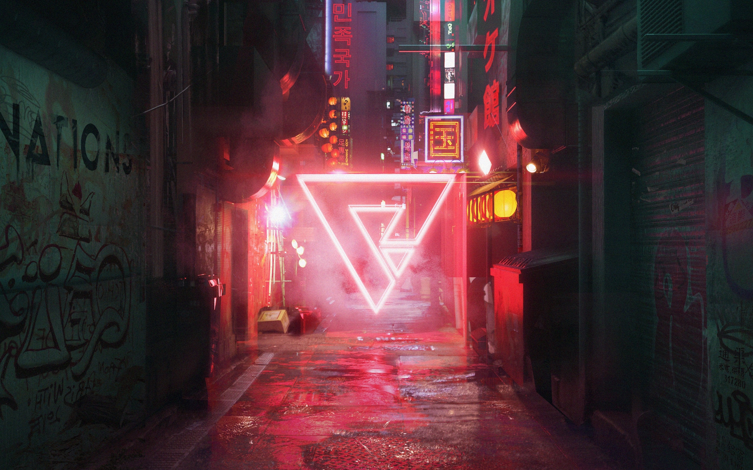 cyberpunk, neon, , 