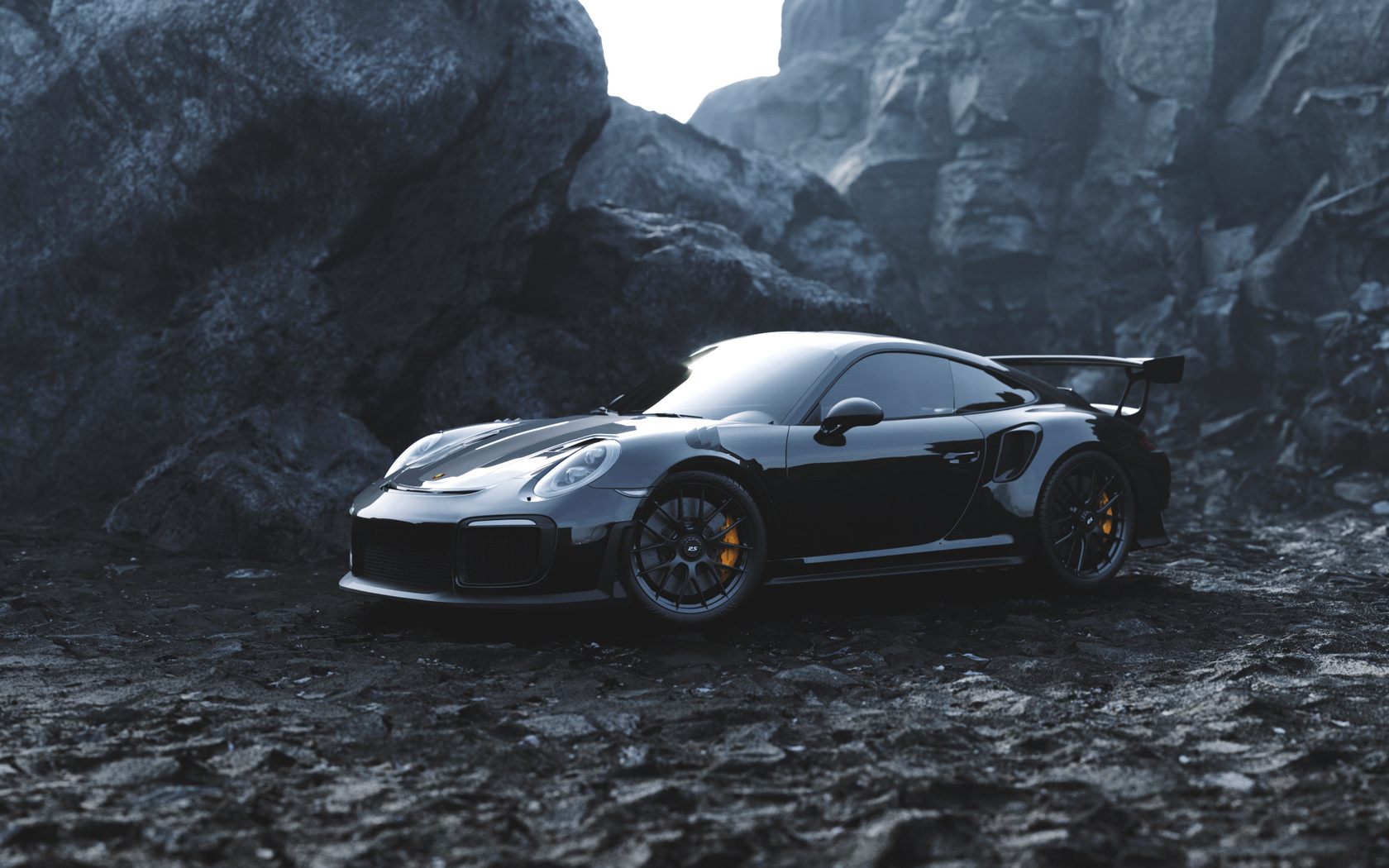 black, porsche