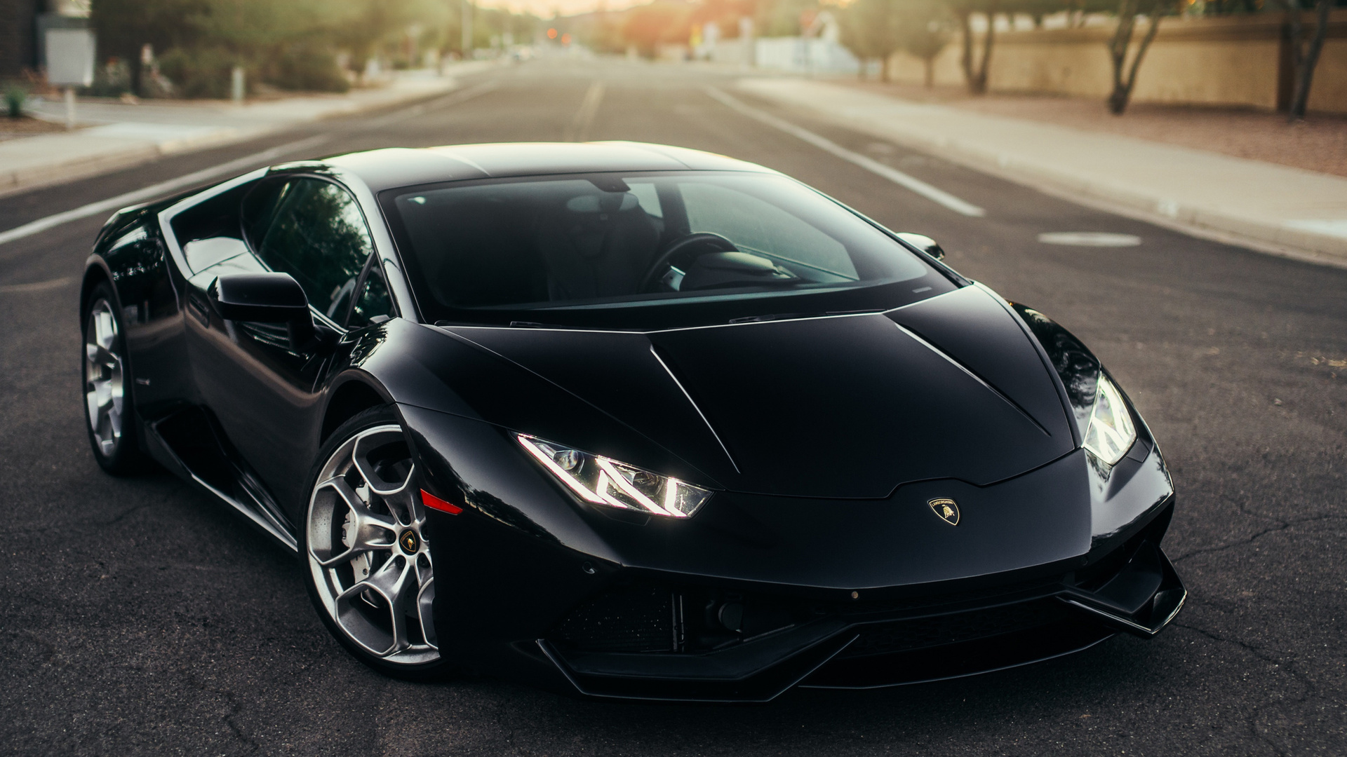 lamborghini, huracan, black, supercar