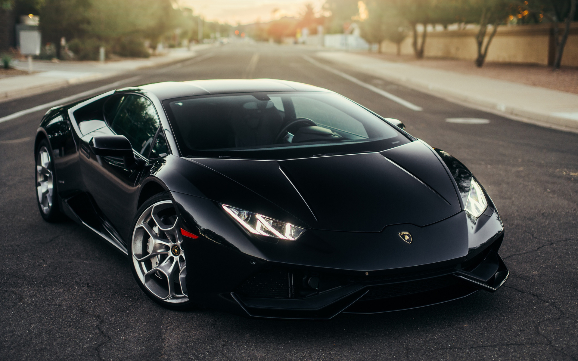 lamborghini, huracan, black, supercar