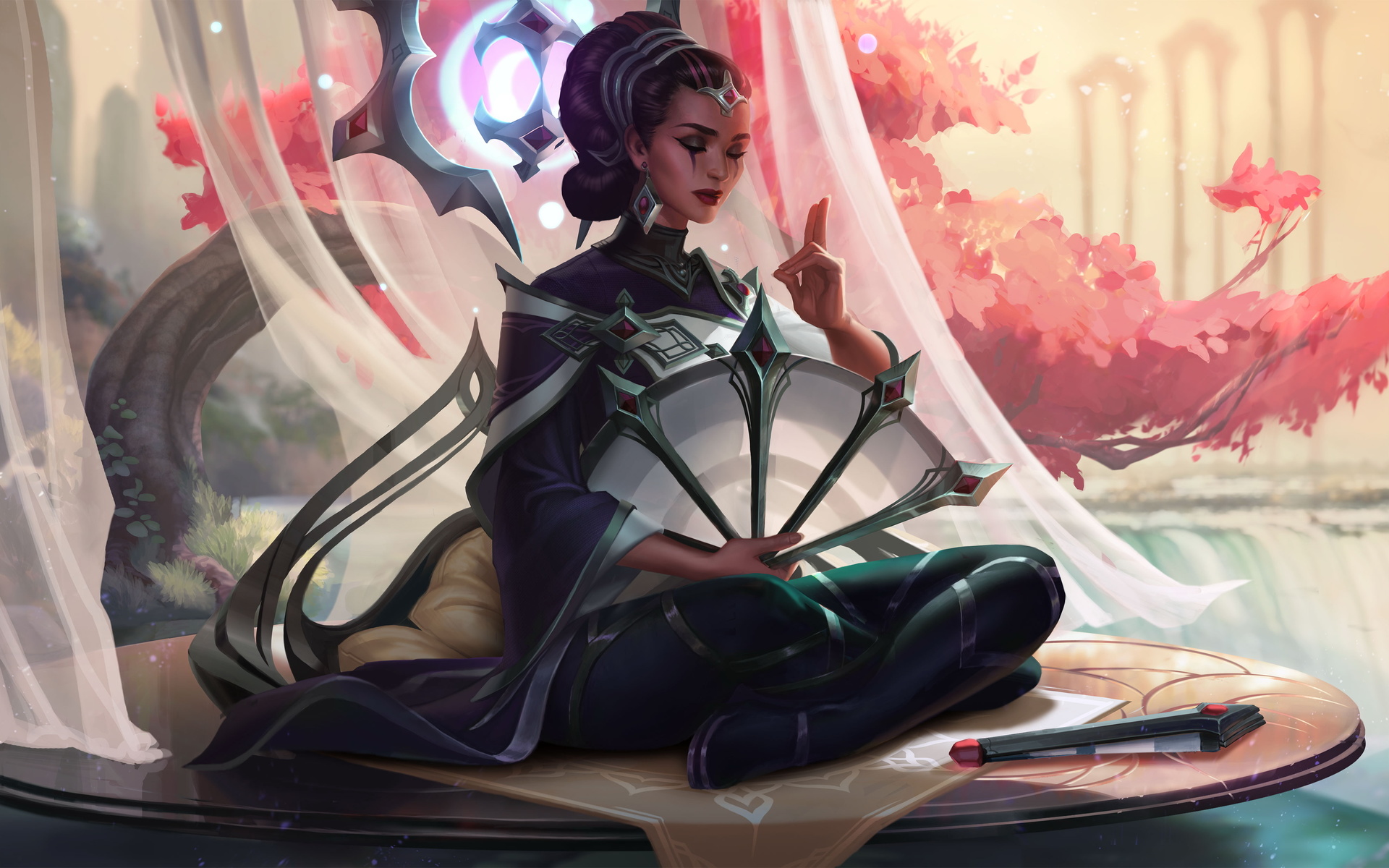 league of legends, art girl, , , game, karma