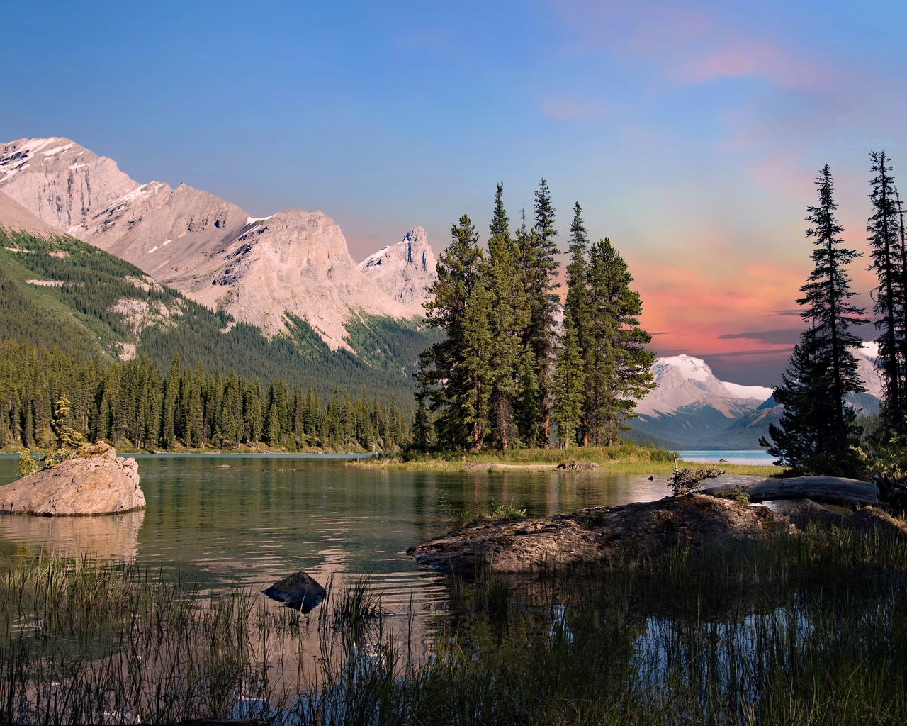 canada, jasper national park, maligne lake, spirit island