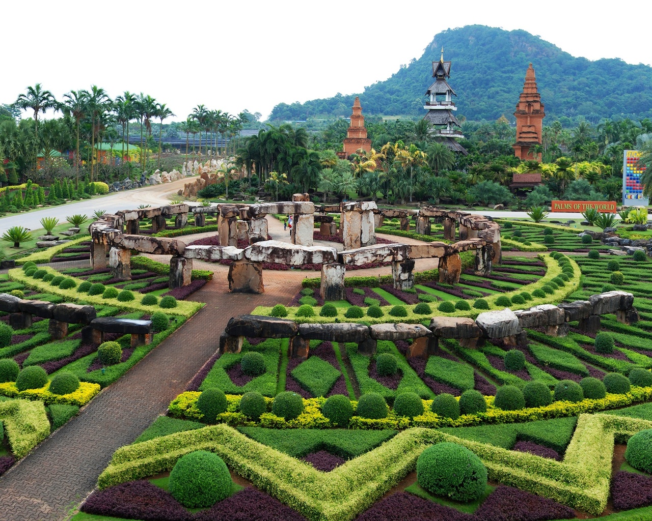 , , , , , , , nong nooch tropical botanical garden, , , , , trees, palm trees, stones, thailand, forest, jungle, design, park, the bushes