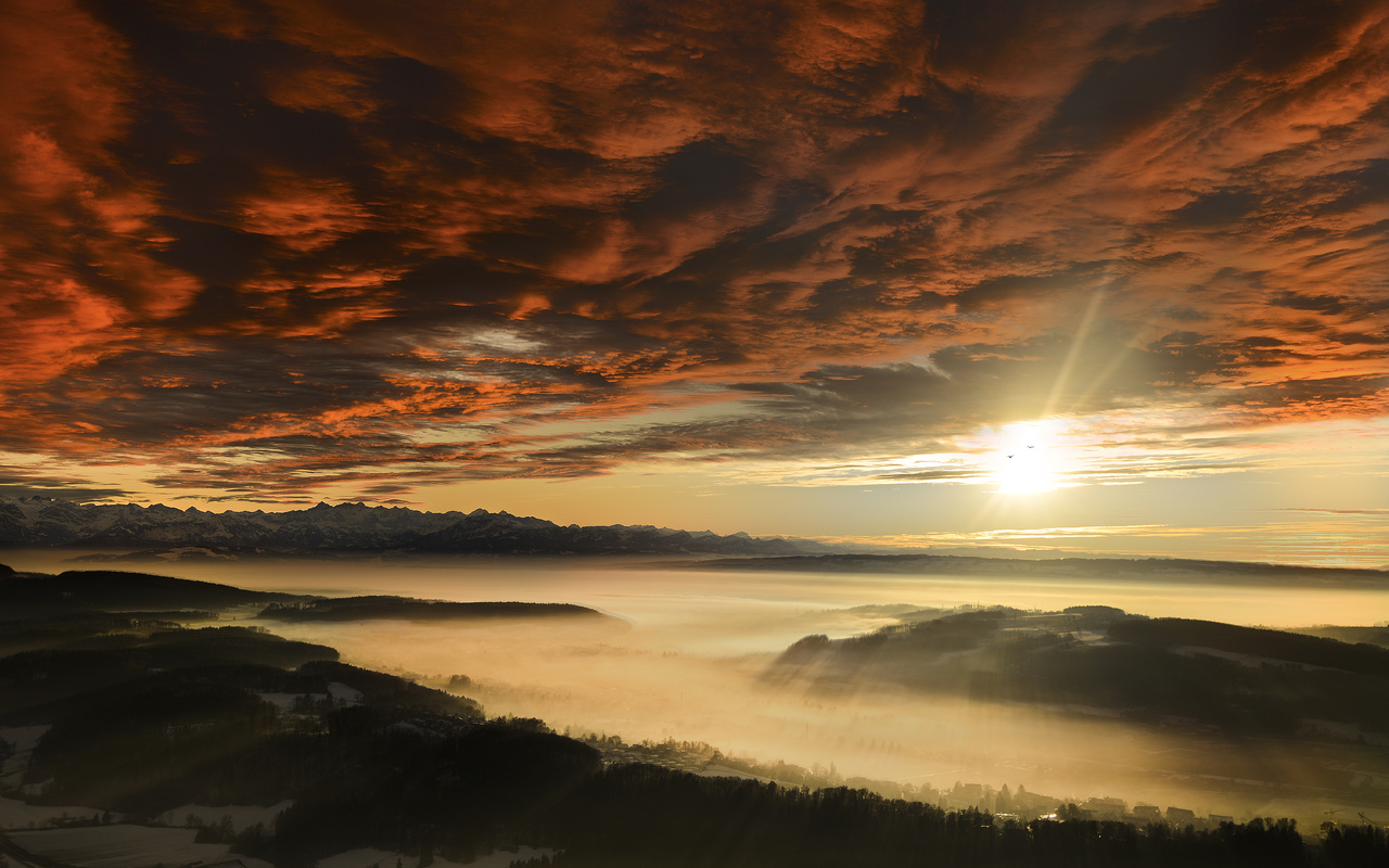 uetliberg, sunset, , 