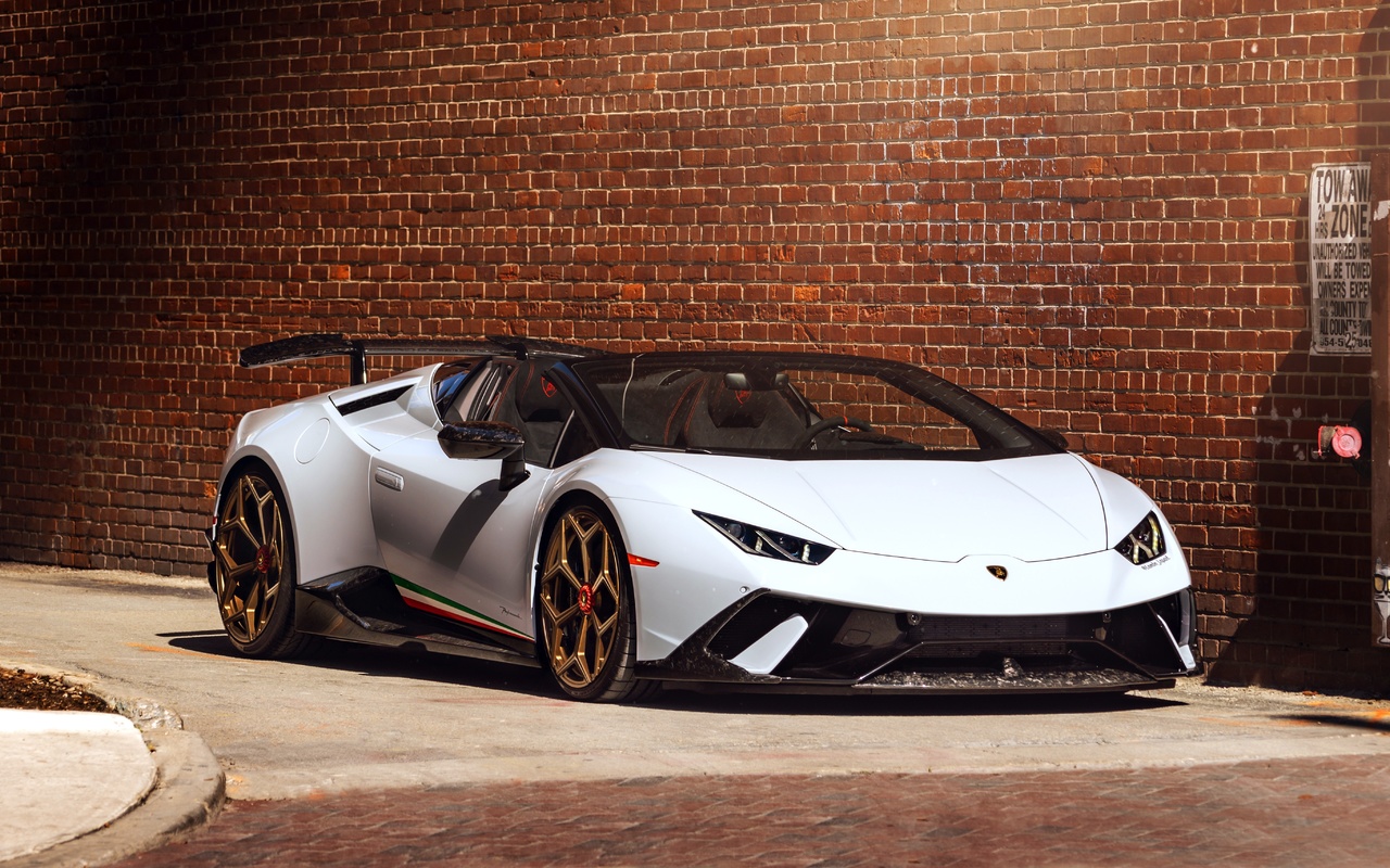 lamborgihini huracan, white, vossen wheels, custom design, supercars