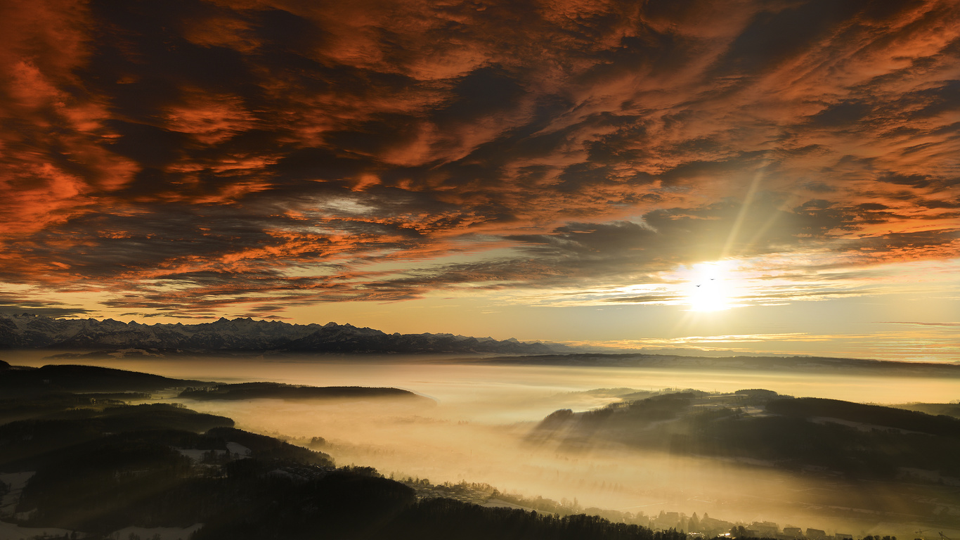 uetliberg, sunset, , 