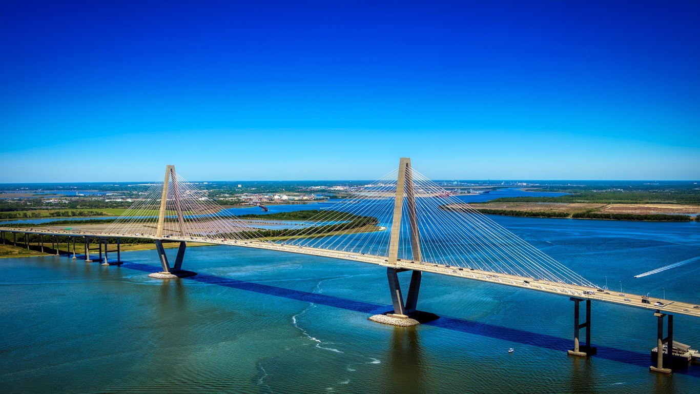 , ravenel bridge, cooper river, south carolina, 