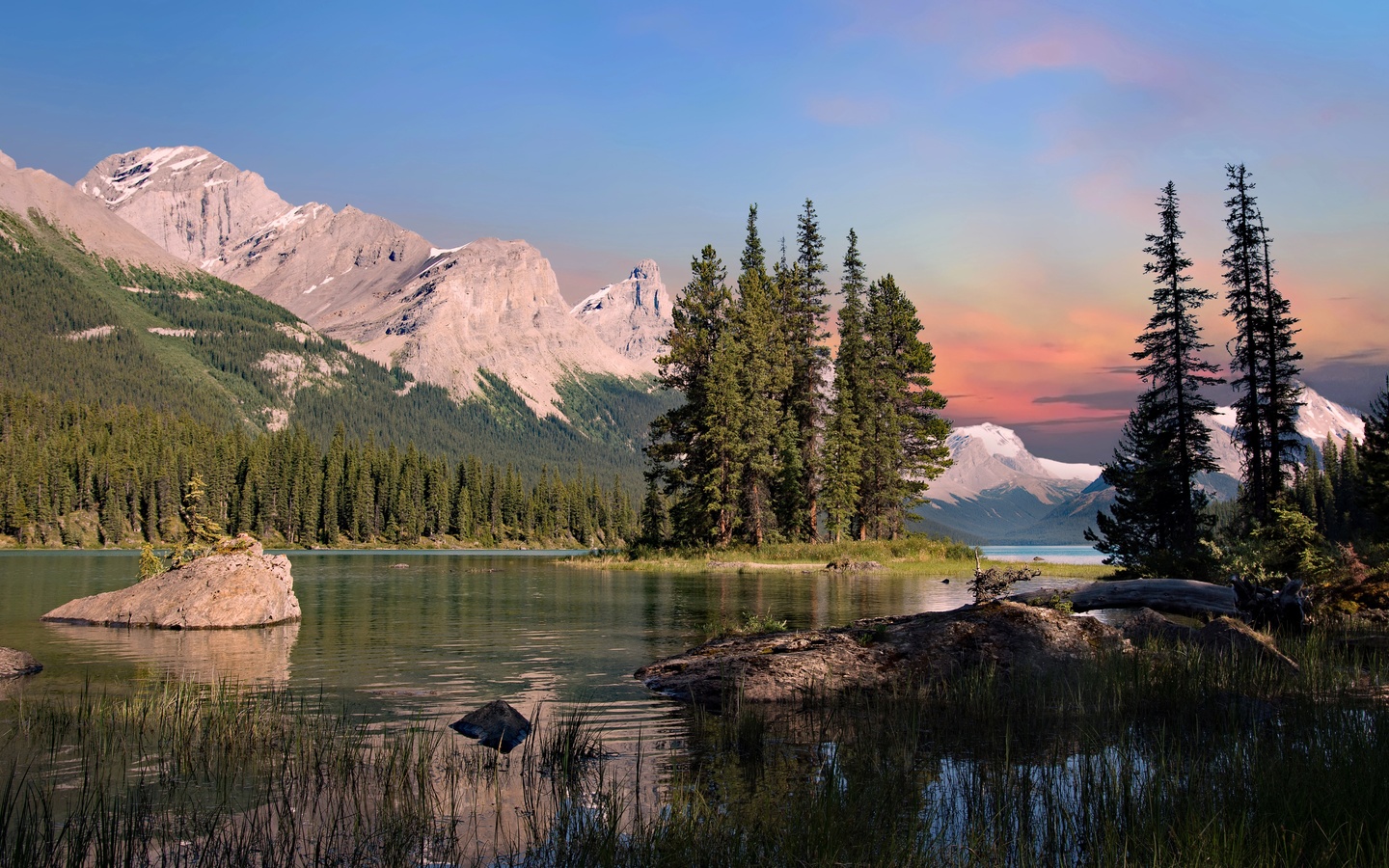 canada, jasper national park, maligne lake, spirit island