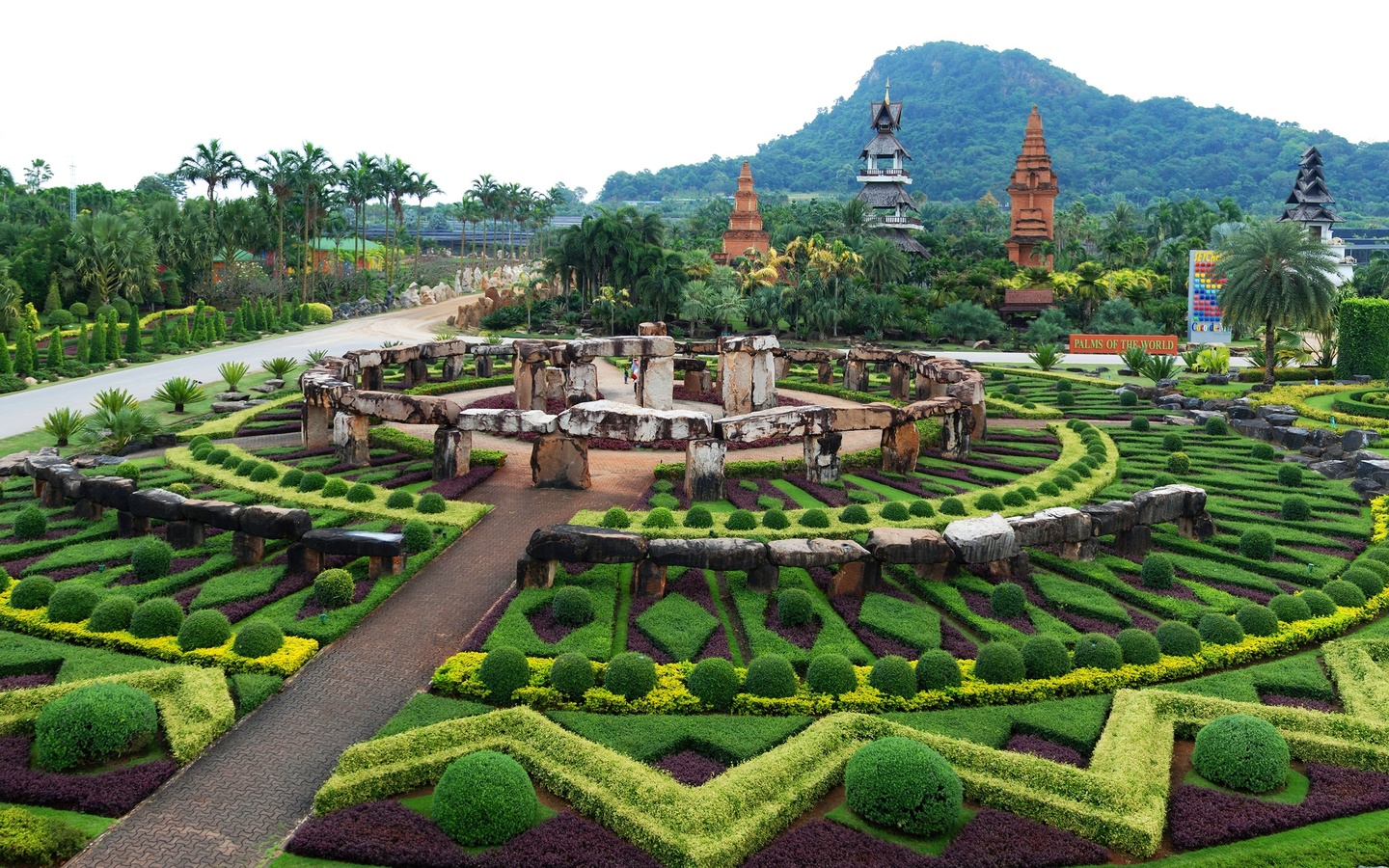 , , , , , , , nong nooch tropical botanical garden, , , , , trees, palm trees, stones, thailand, forest, jungle, design, park, the bushes