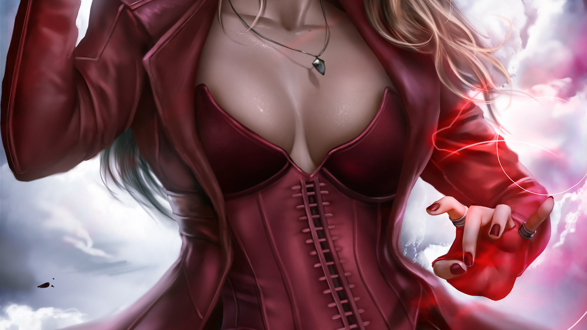 scarlet witch, marvel comics, fantasy girl, logan cure, marvel