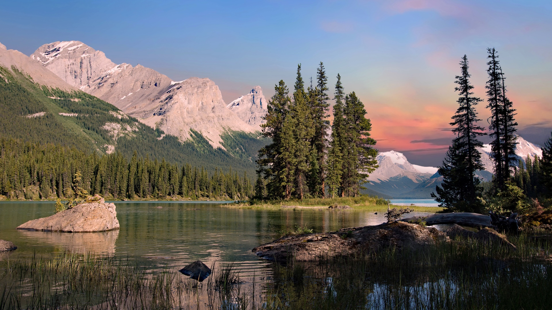 canada, jasper national park, maligne lake, spirit island