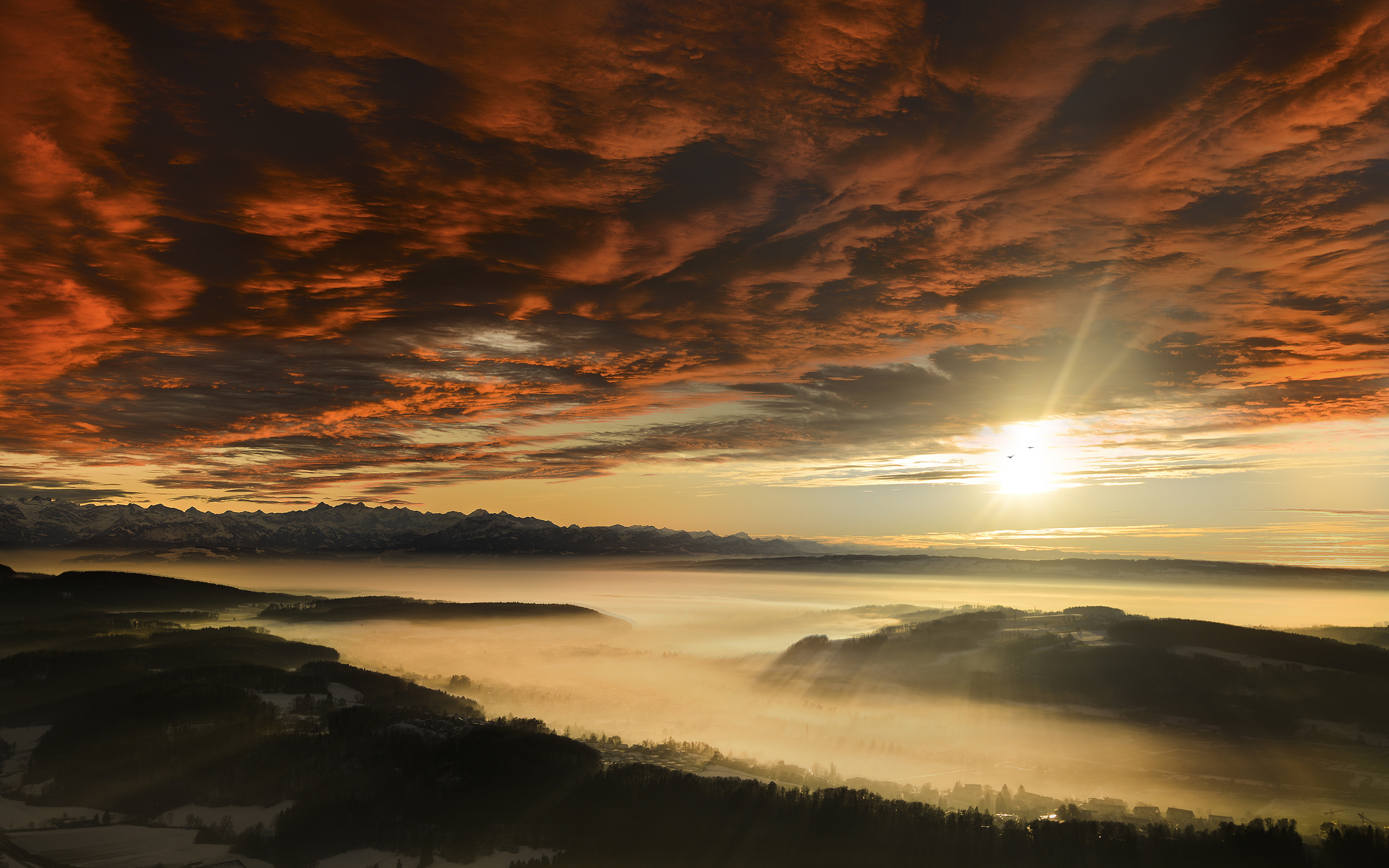 uetliberg, sunset, , 