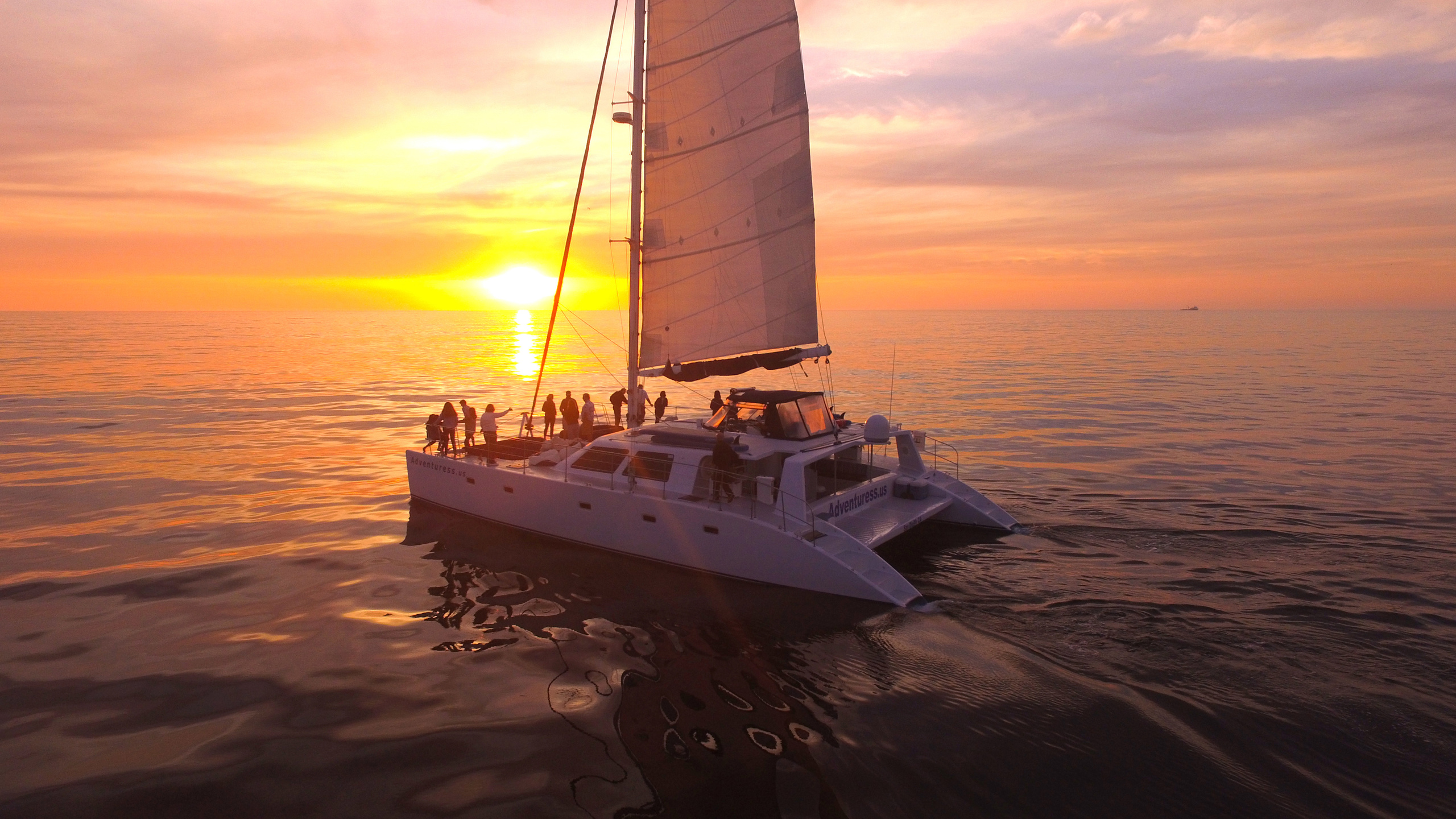 , , , sunset, sea, yacht