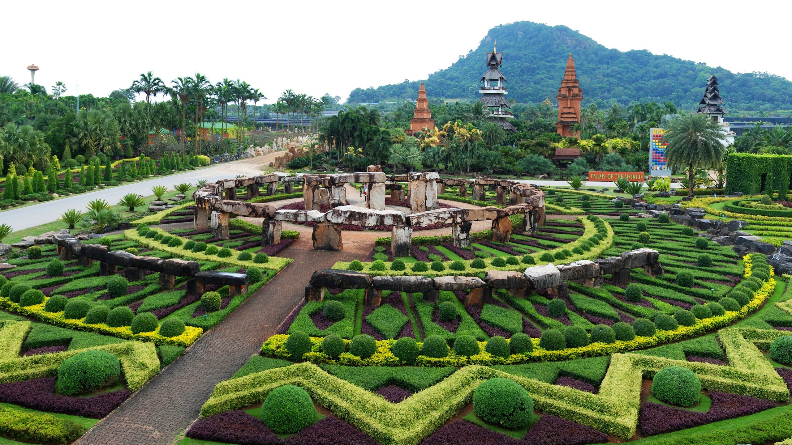 , , , , , , , nong nooch tropical botanical garden, , , , , trees, palm trees, stones, thailand, forest, jungle, design, park, the bushes