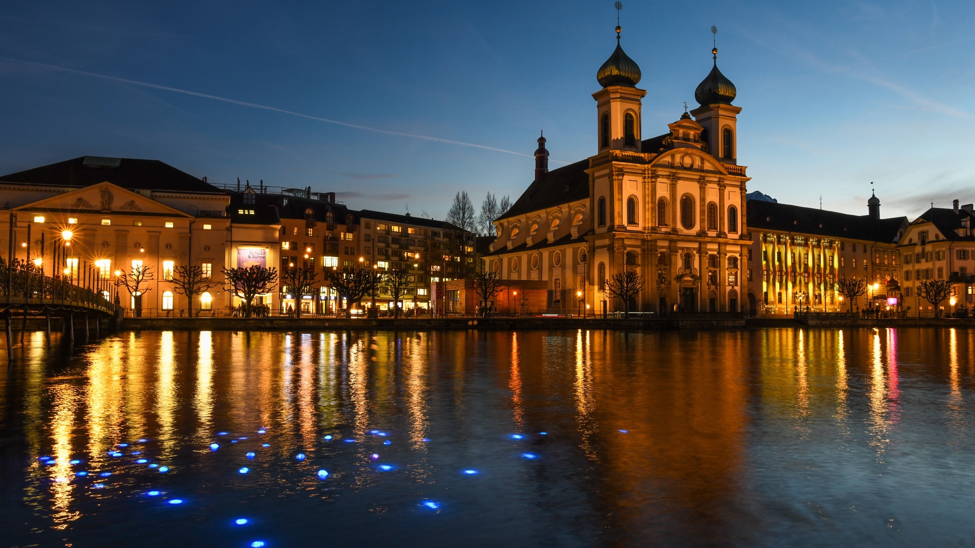 , , , lucerne, festival of lights, jesuit church of st. francis xavier,  , 