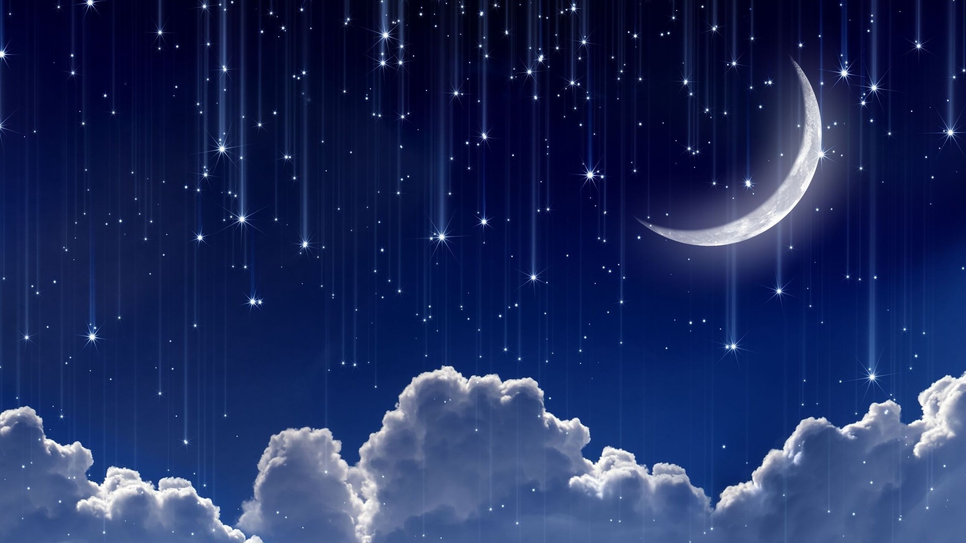 Ночное небо фото красивые с луной