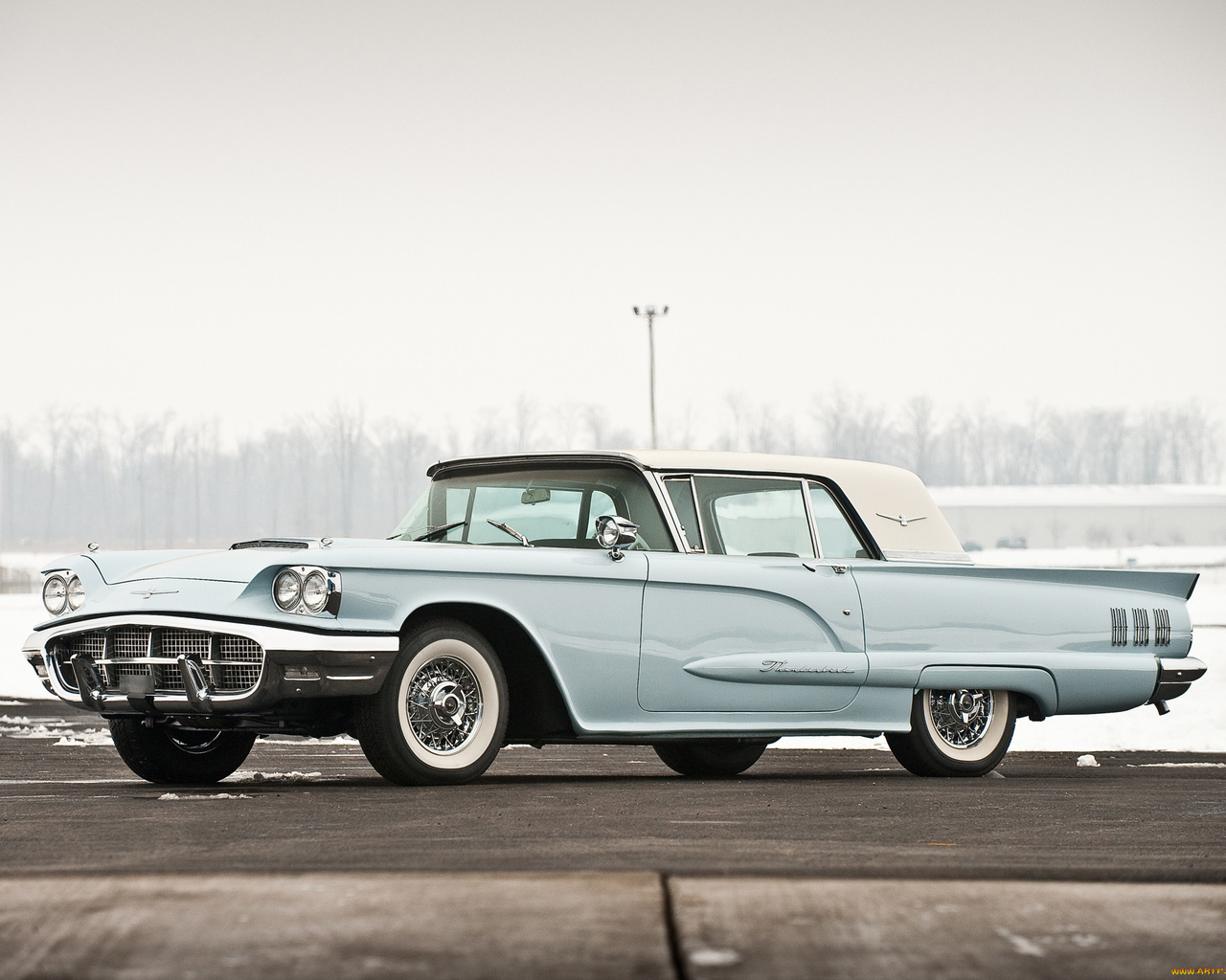 american, classic, car, ford,thanderbird