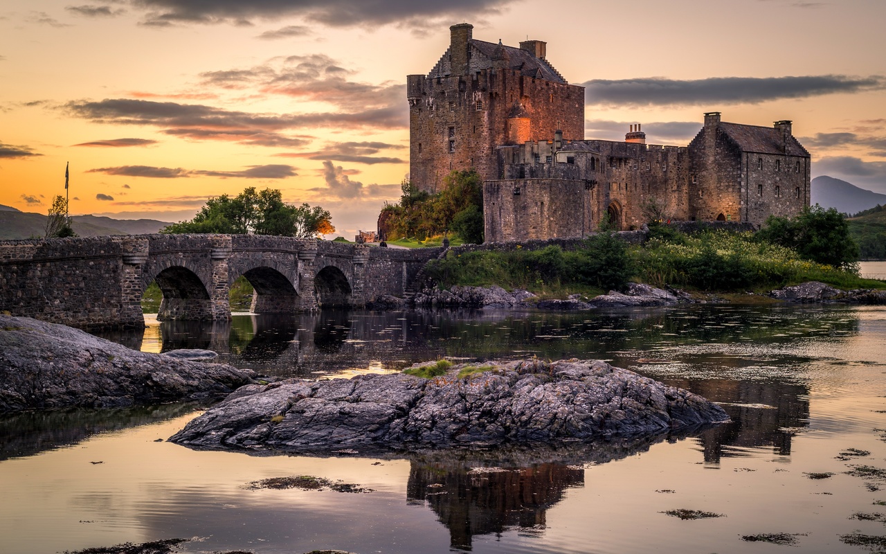 , , , eilean donan castle, island of donan, lough duich,  