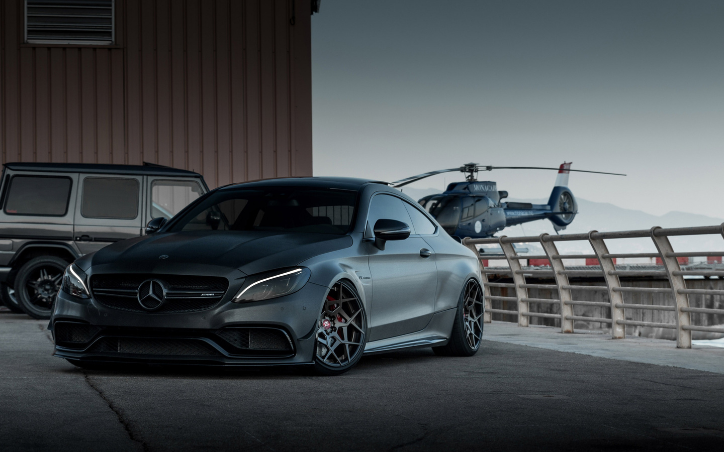 mercedes, amg, c63s, c205, black, coupe, tuning, c63