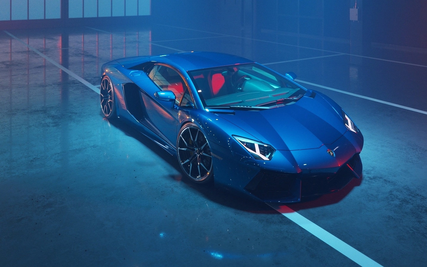 blue, lamborghini, aventador, new