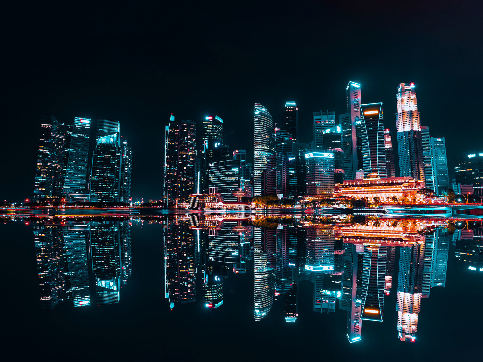 shanghai, night city, huangpu river, nightscapes, skyscrapers, china, asia