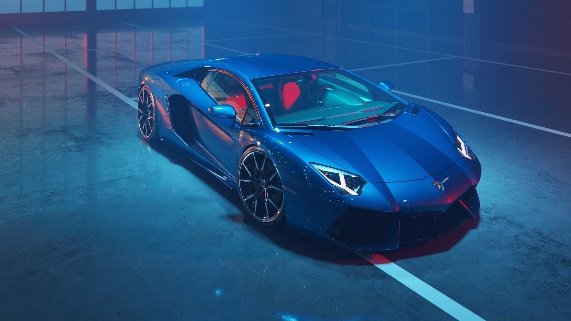 blue, lamborghini, aventador, new