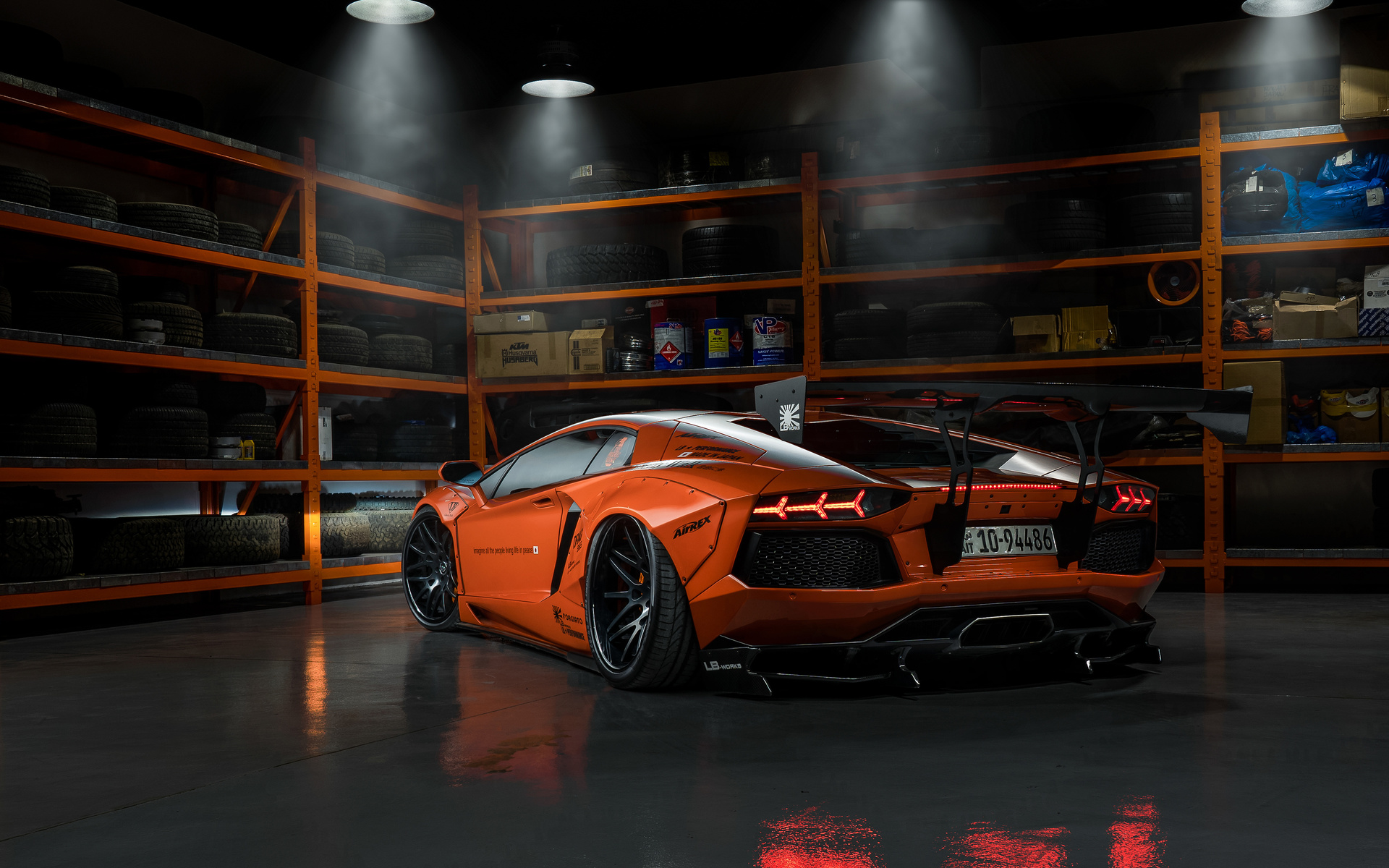 orange, lamborghini