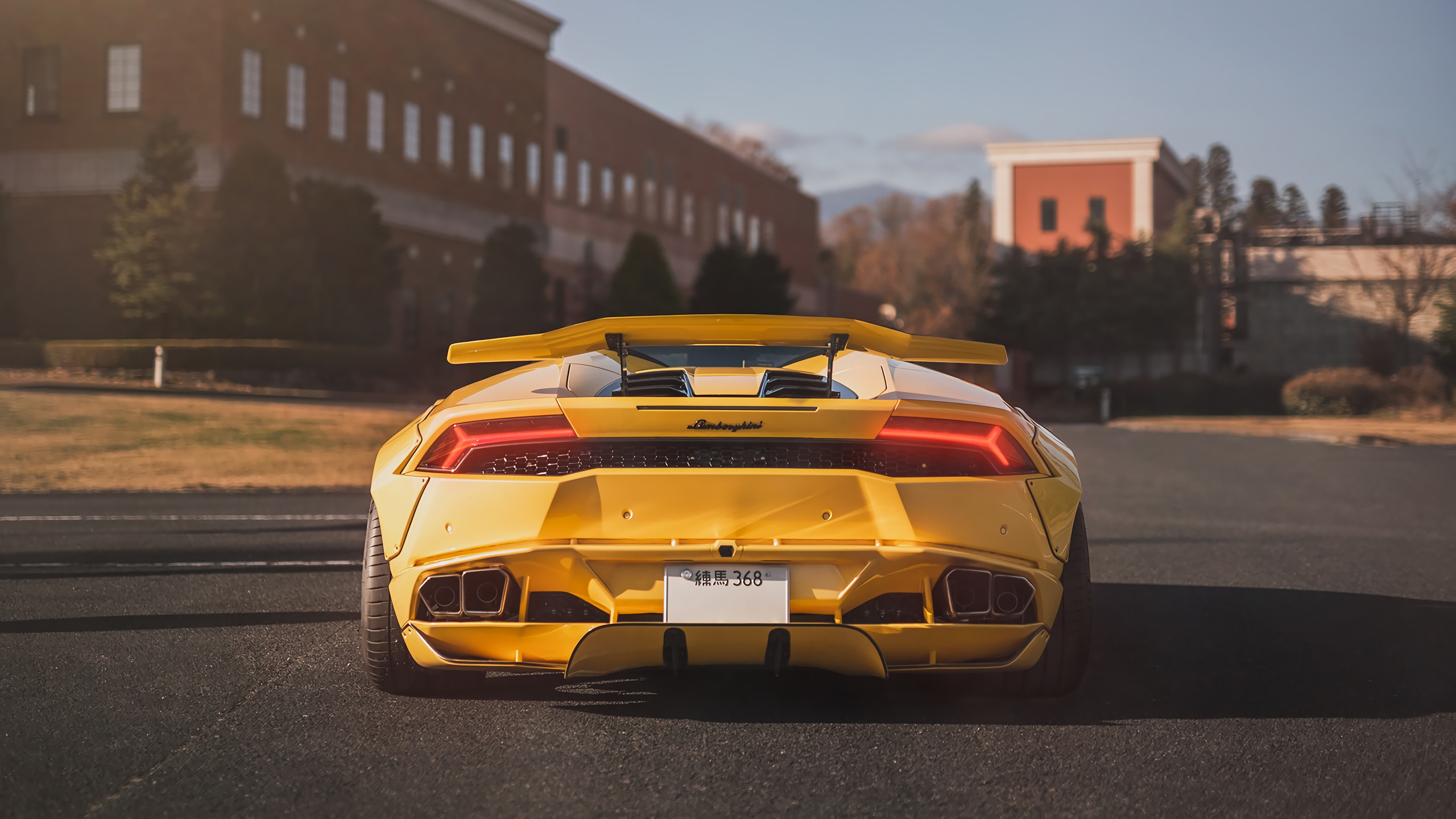 lamborghini, yellow,  