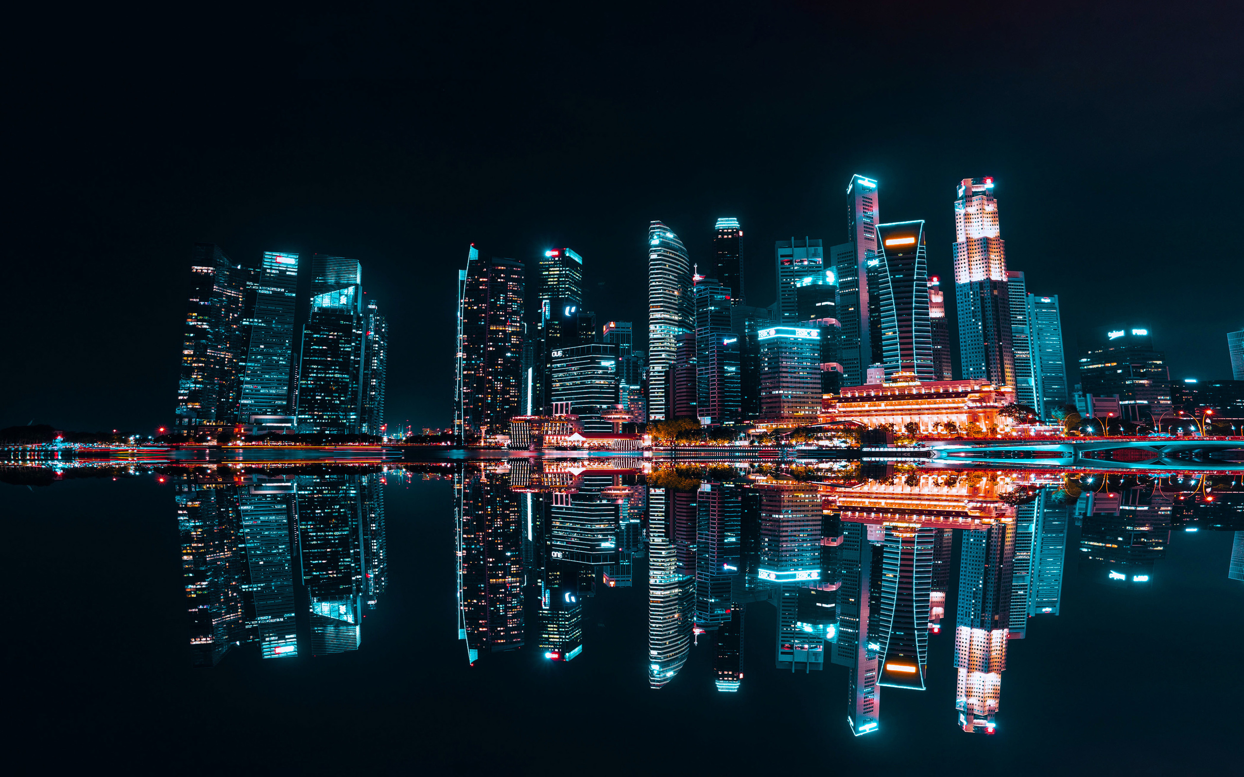 shanghai, night city, huangpu river, nightscapes, skyscrapers, china, asia