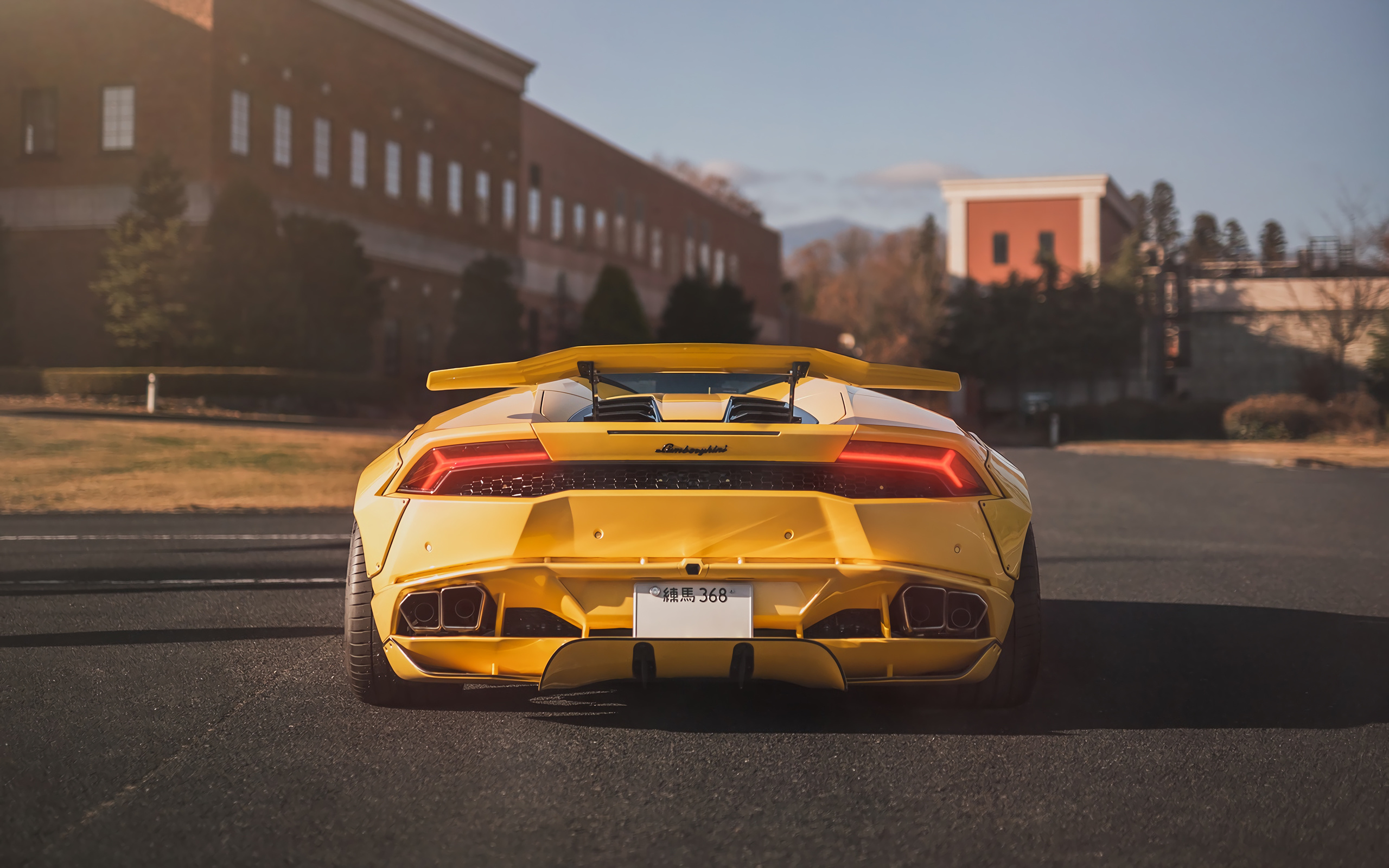 lamborghini, yellow,  