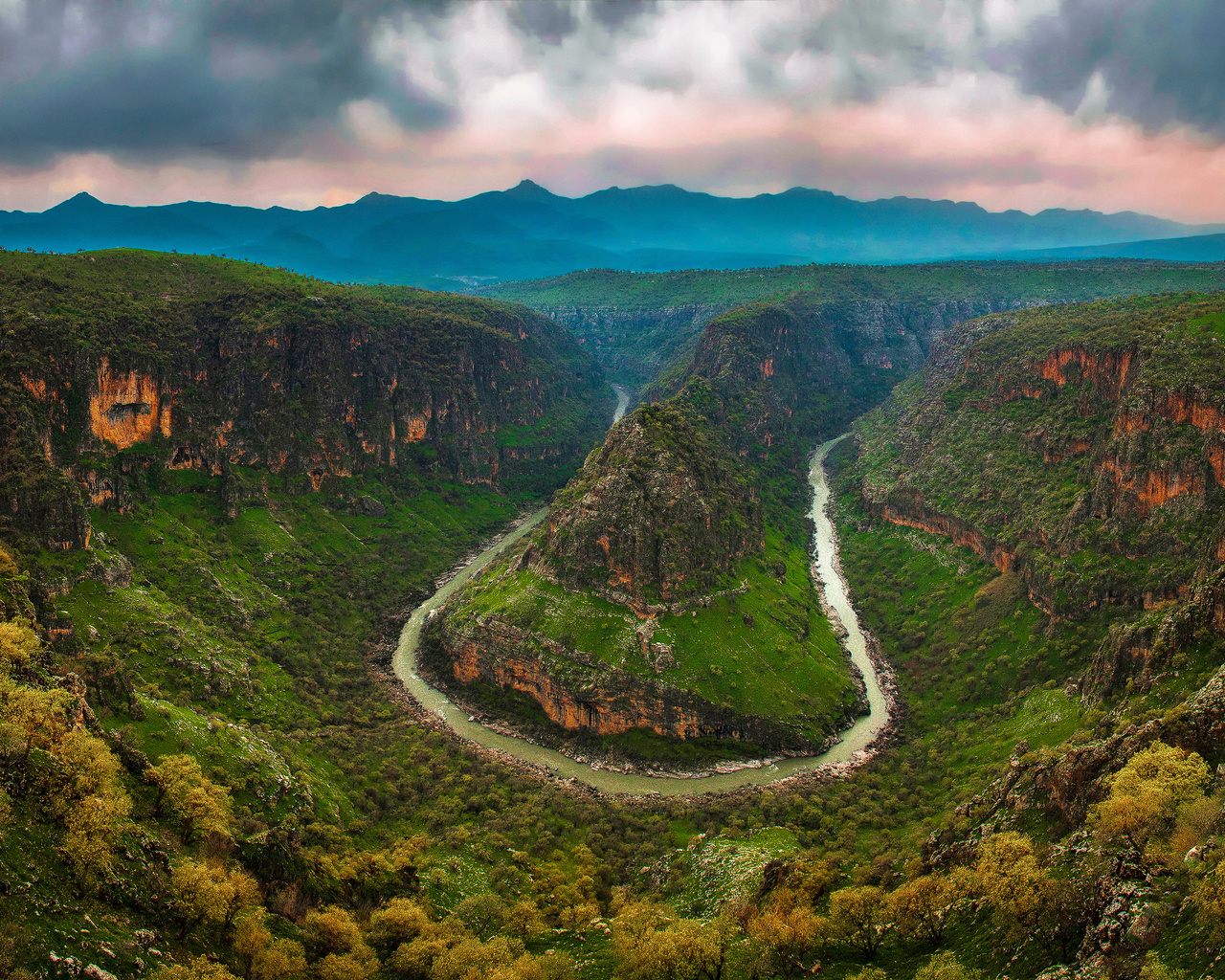 barzan gorge, 4k, kurdistan, canyon, river bend, iraqi kurdistan, erbil province, iraq, hdr, beautiful nature