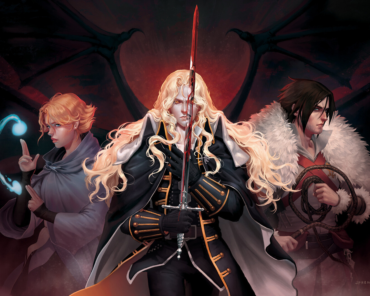 castlevania, alucard, sypha belnades, trevor belmont, jen santos