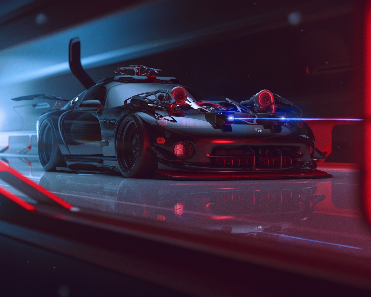 cyberpunk, tuning, vehicle, dodge viper